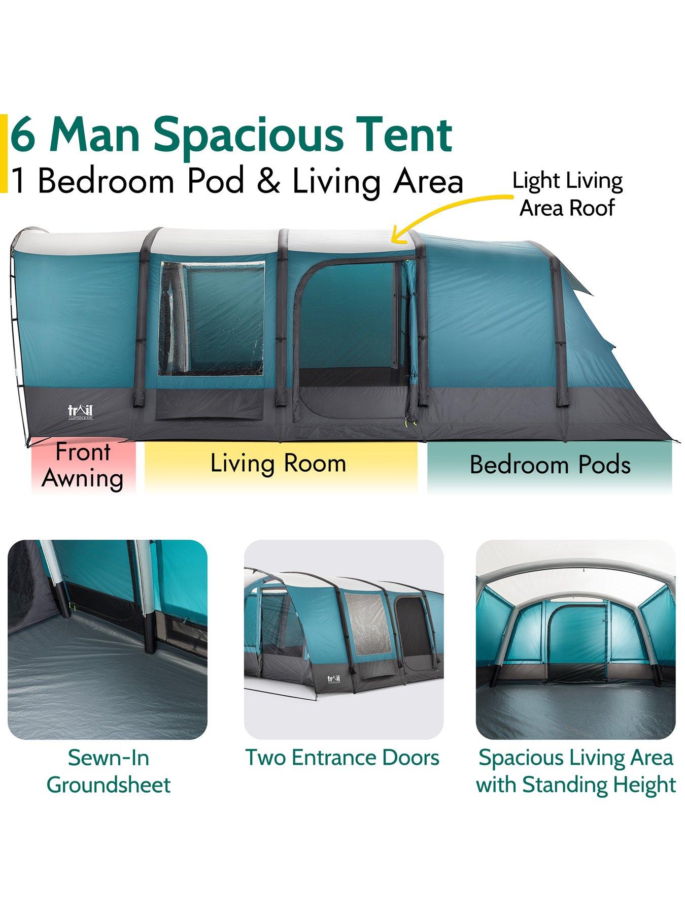Image 5 of 7 of Trail Luxton 6 Man Inflatable Tent with Pump