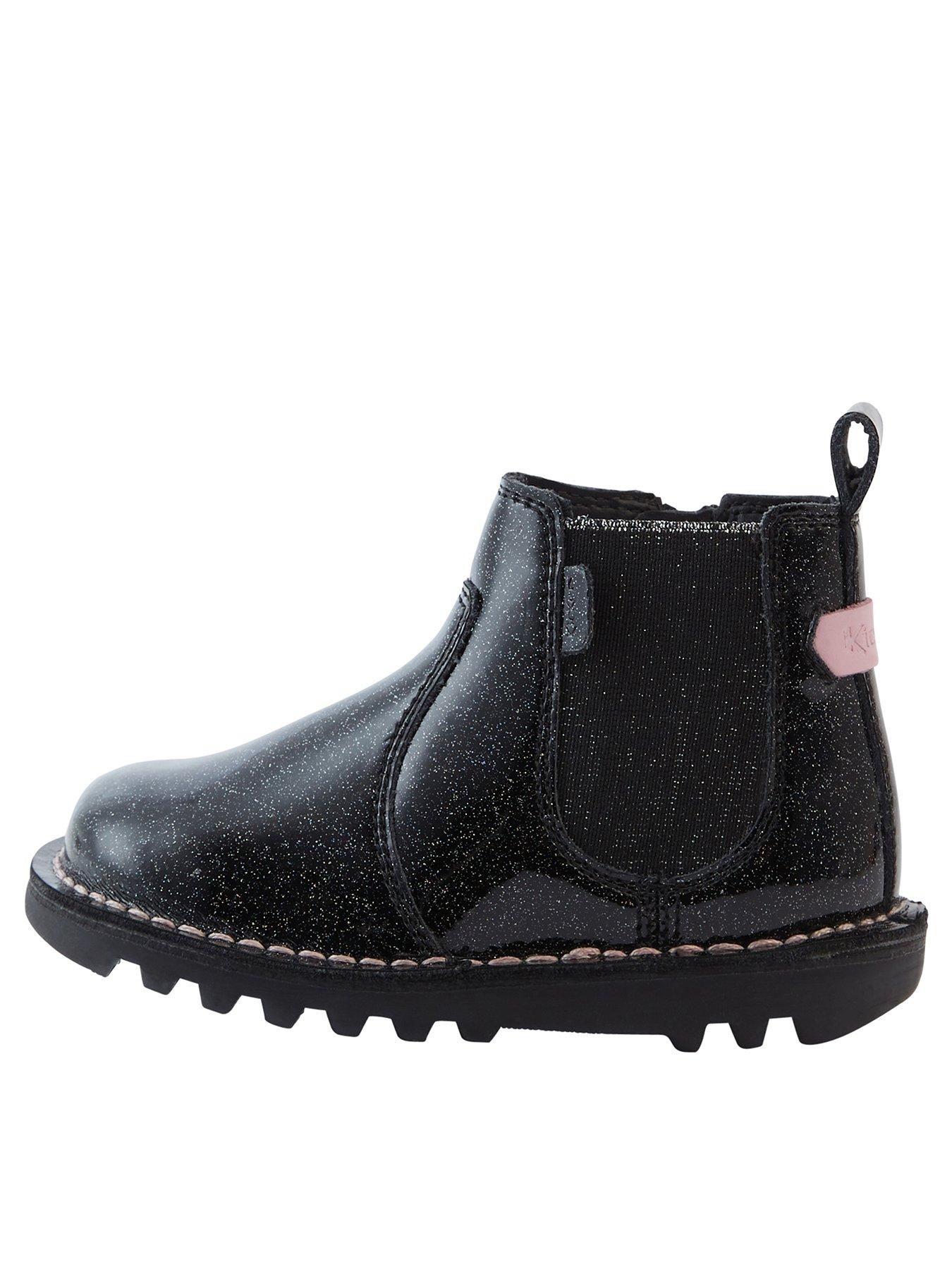 Kick Chelsea Galactic Black Leather Boot Black