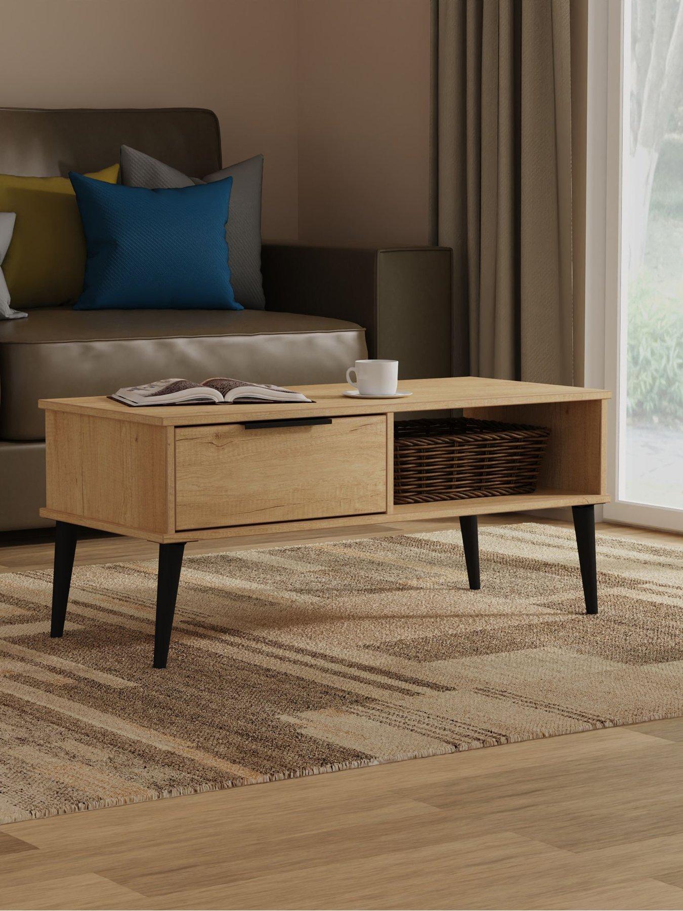 undefined Emerson Ready Assembled 1 Drawer Coffee Table