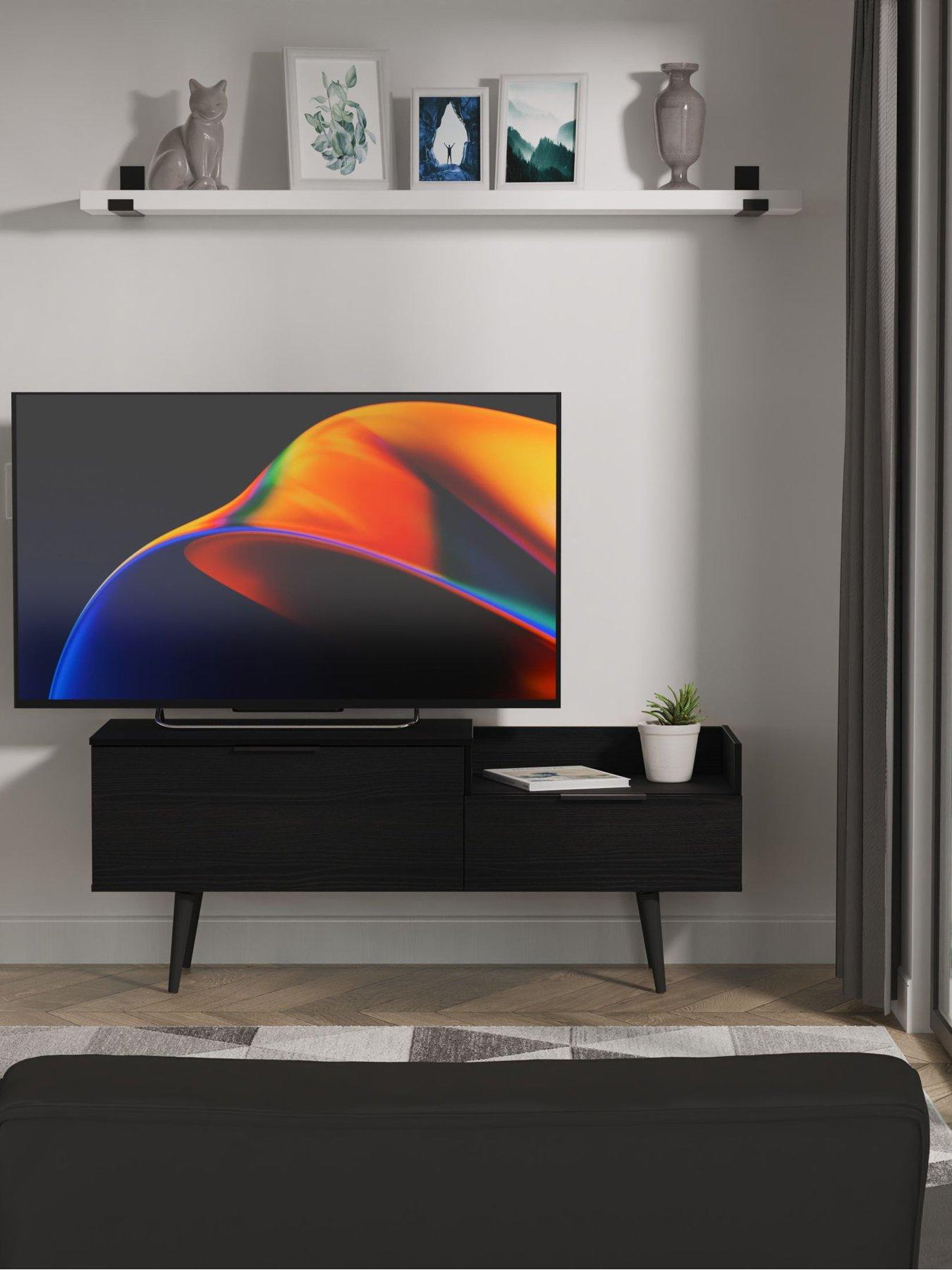 Product photograph of Swift Emerson Ready Assembled 2 Drawer Multi Level Tv Console Unit from very.co.uk