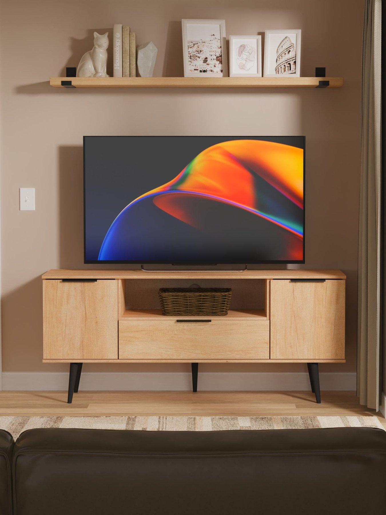 undefined Emerson Ready Assembled 2 Door, 1 Soft Close Drawer Wide TV Unit