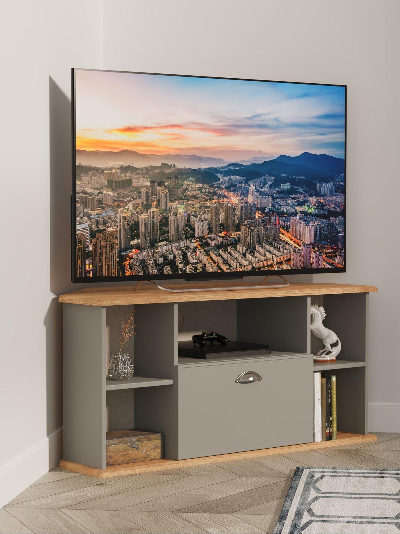 SWIFT Tivoli Ready Assembled 1 Drawer Corner TV Unit - fits up to 50 inch TV