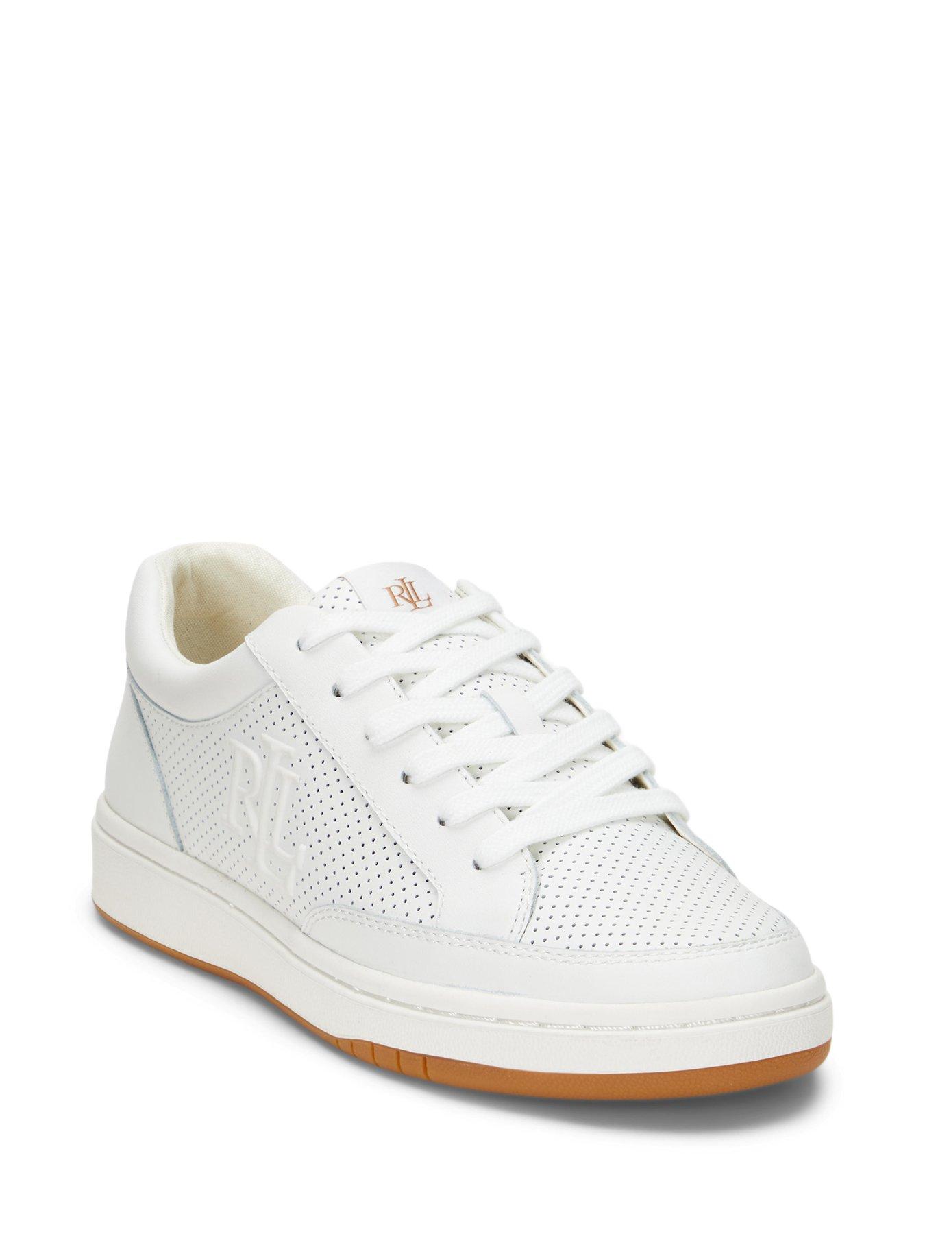 Lauren by Ralph Lauren Hailey Low Top Trainers White Very