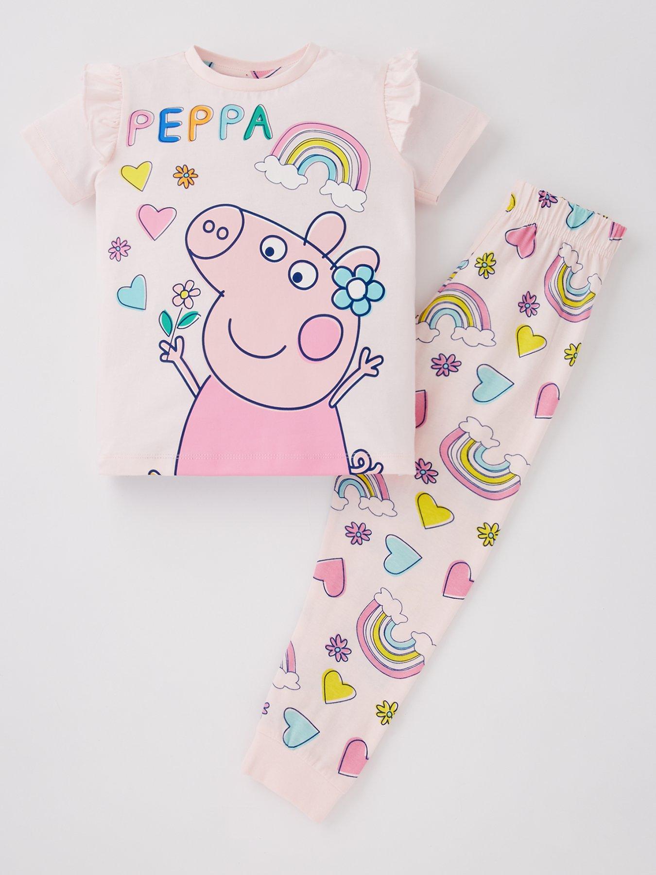 undefined Frill Short Sleeve Pyjamas - Pink