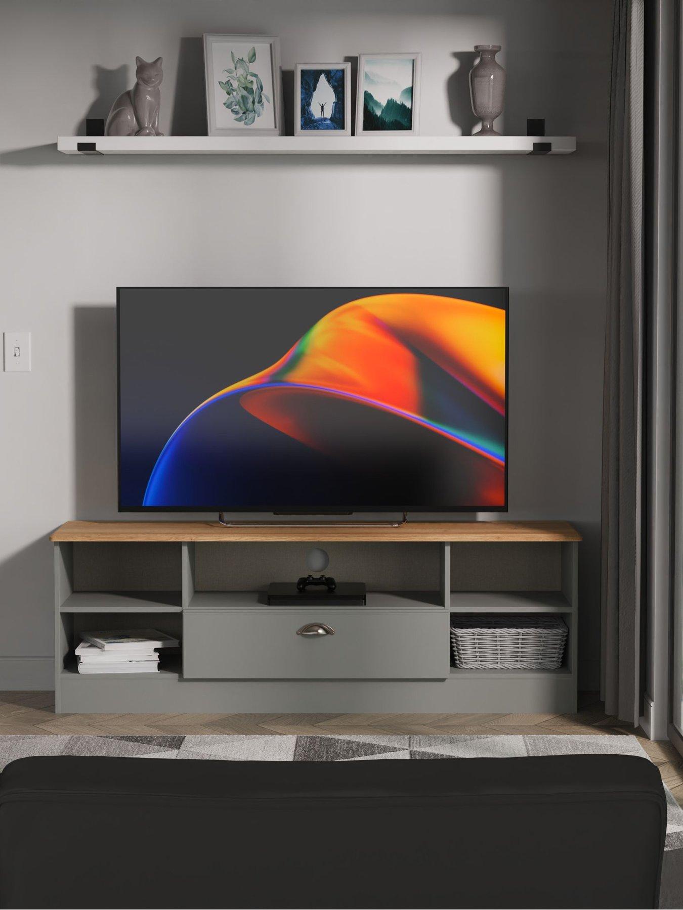 undefined Tivoli Ready Assembled Wide 1 Drawer TV Unit - Fits up to 65 inch TV