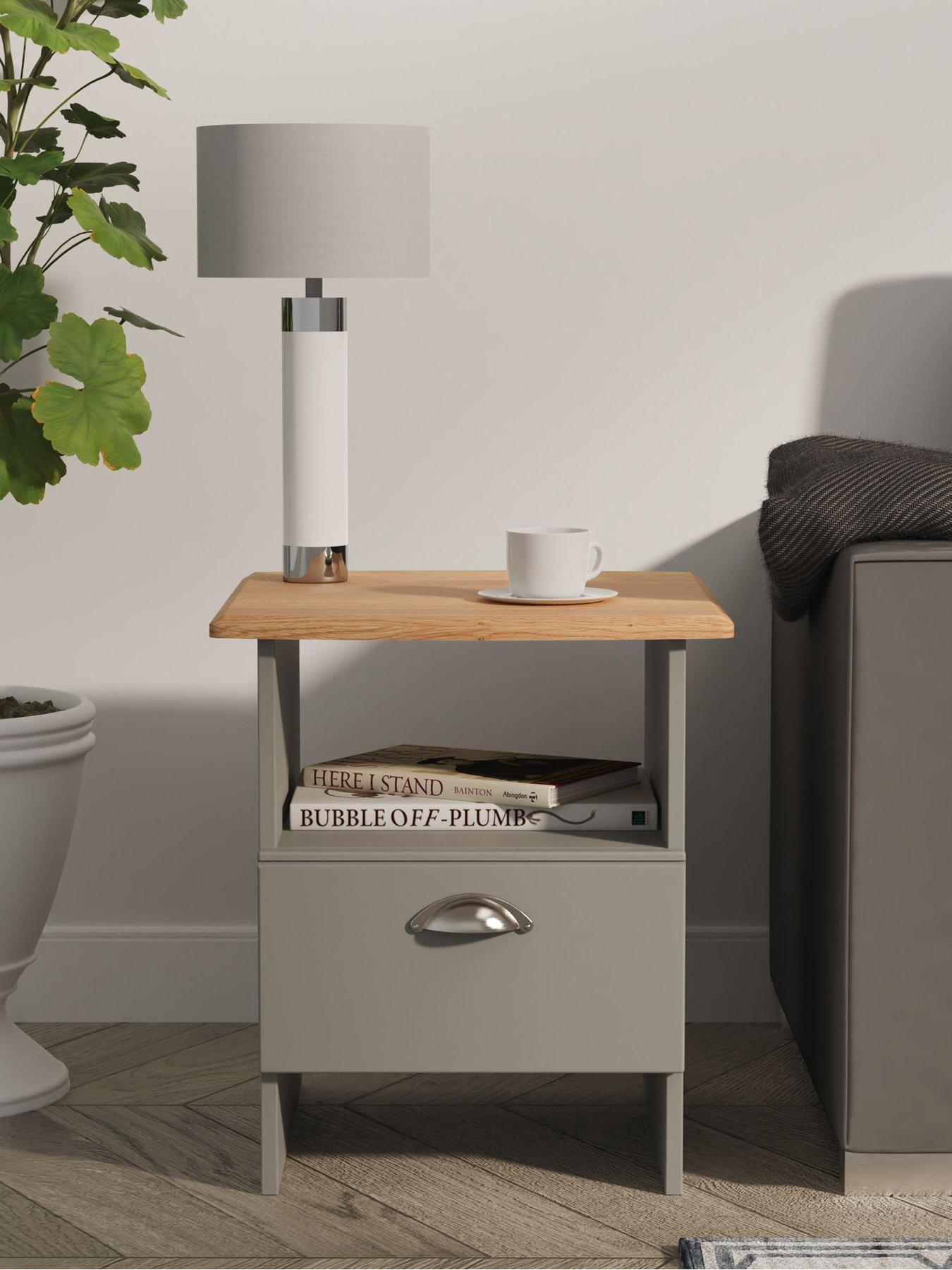 Product photograph of Swift Tivoli Ready Assembled 1 Drawer Lamp Table from very.co.uk