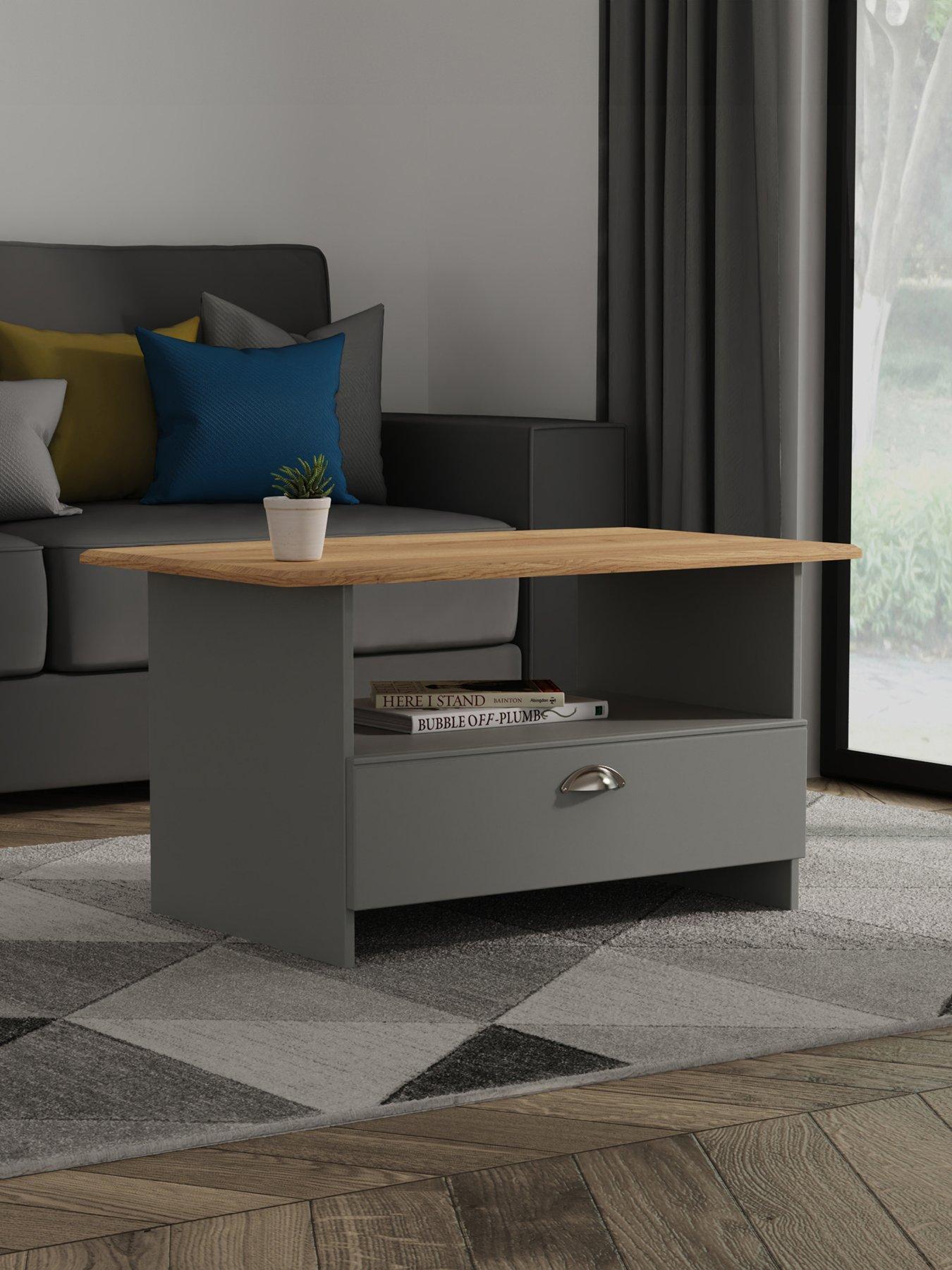 undefined Tivoli Ready Assembled 1 Drawer Coffee Table