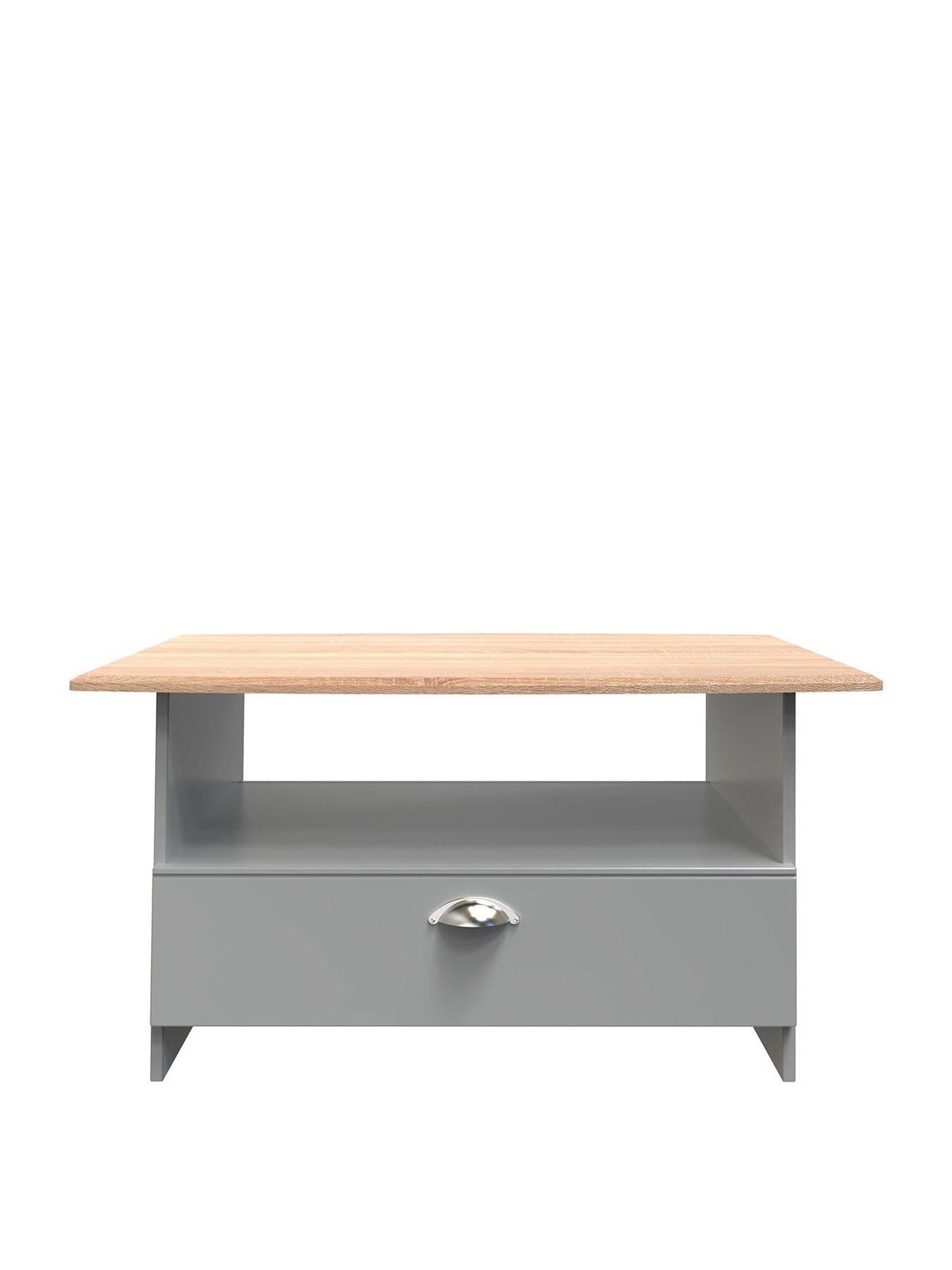 Product photograph of Swift Tivoli Ready Assembled 1 Drawer Coffee Table from very.co.uk