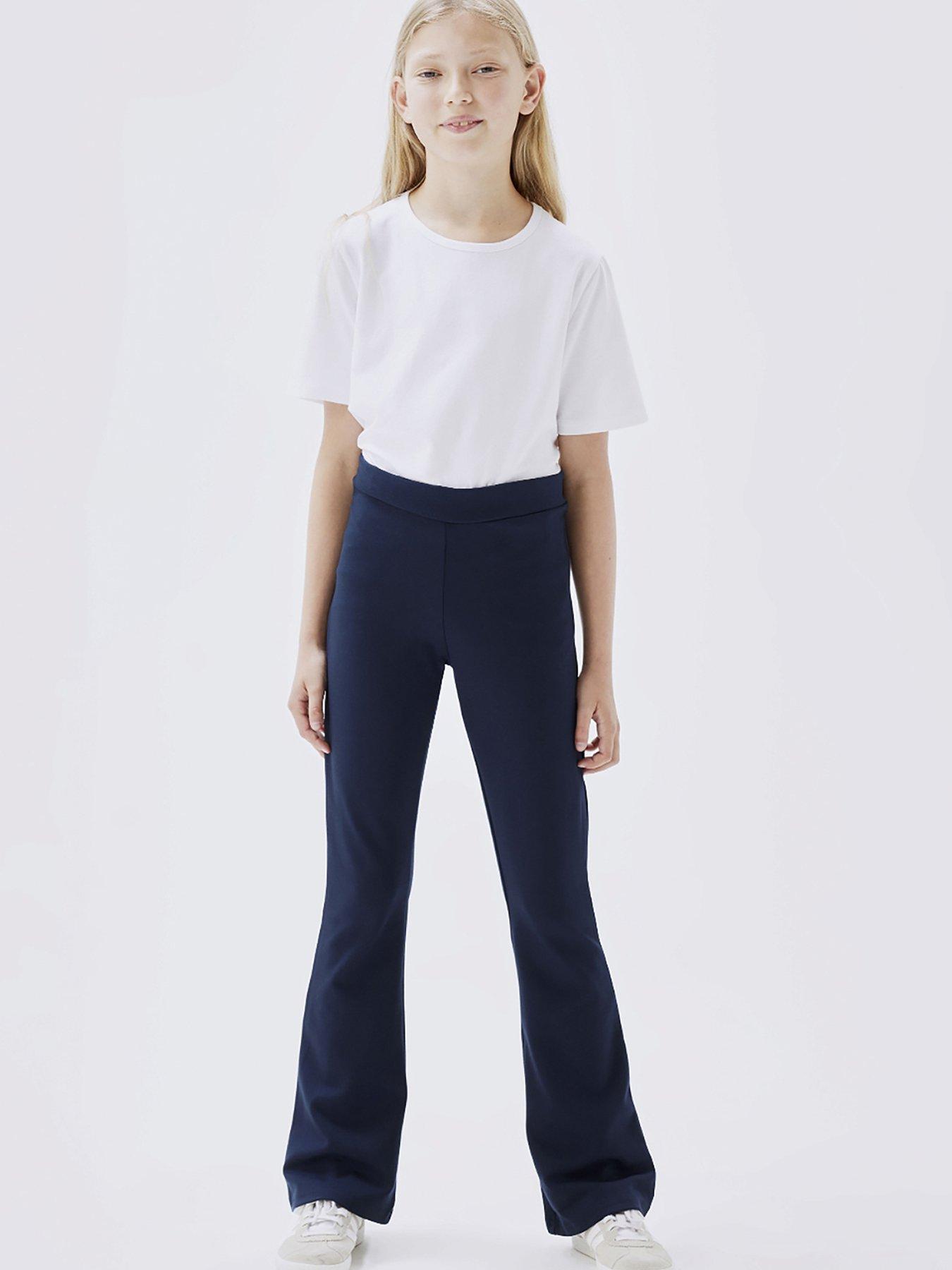 undefined Girls Flared Trousers - Dark Sapphire