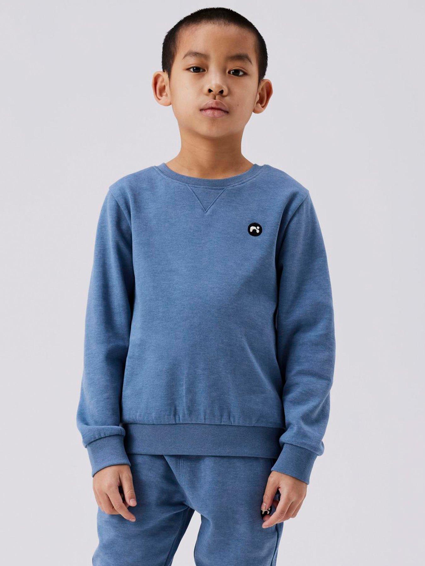 name it boys logo sweat - coronet blue