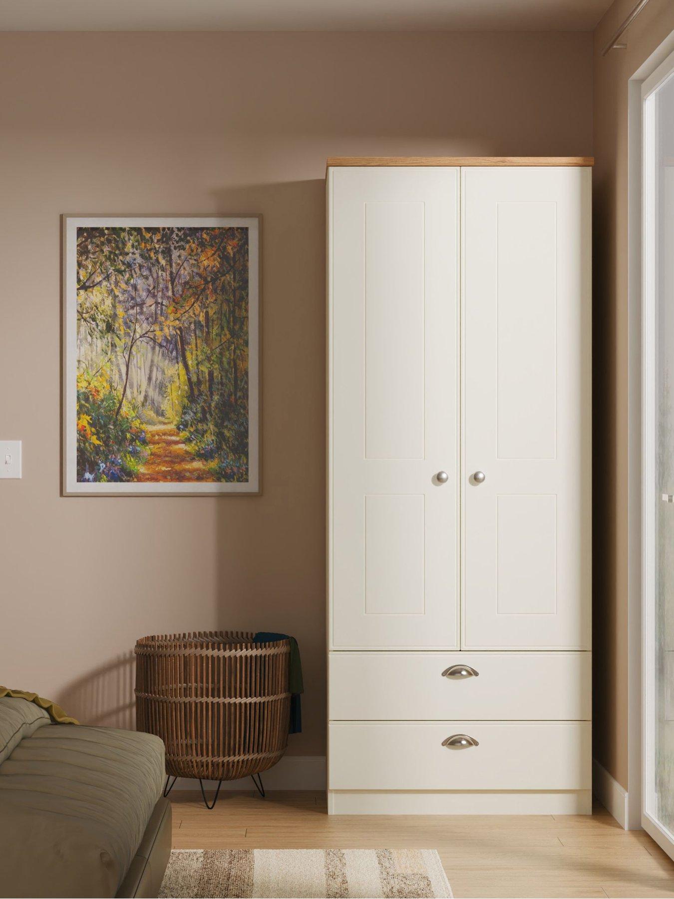 Product photograph of Swift Tivoli Ready Assembled 2 Door 2 Drawer Wardrobe from very.co.uk