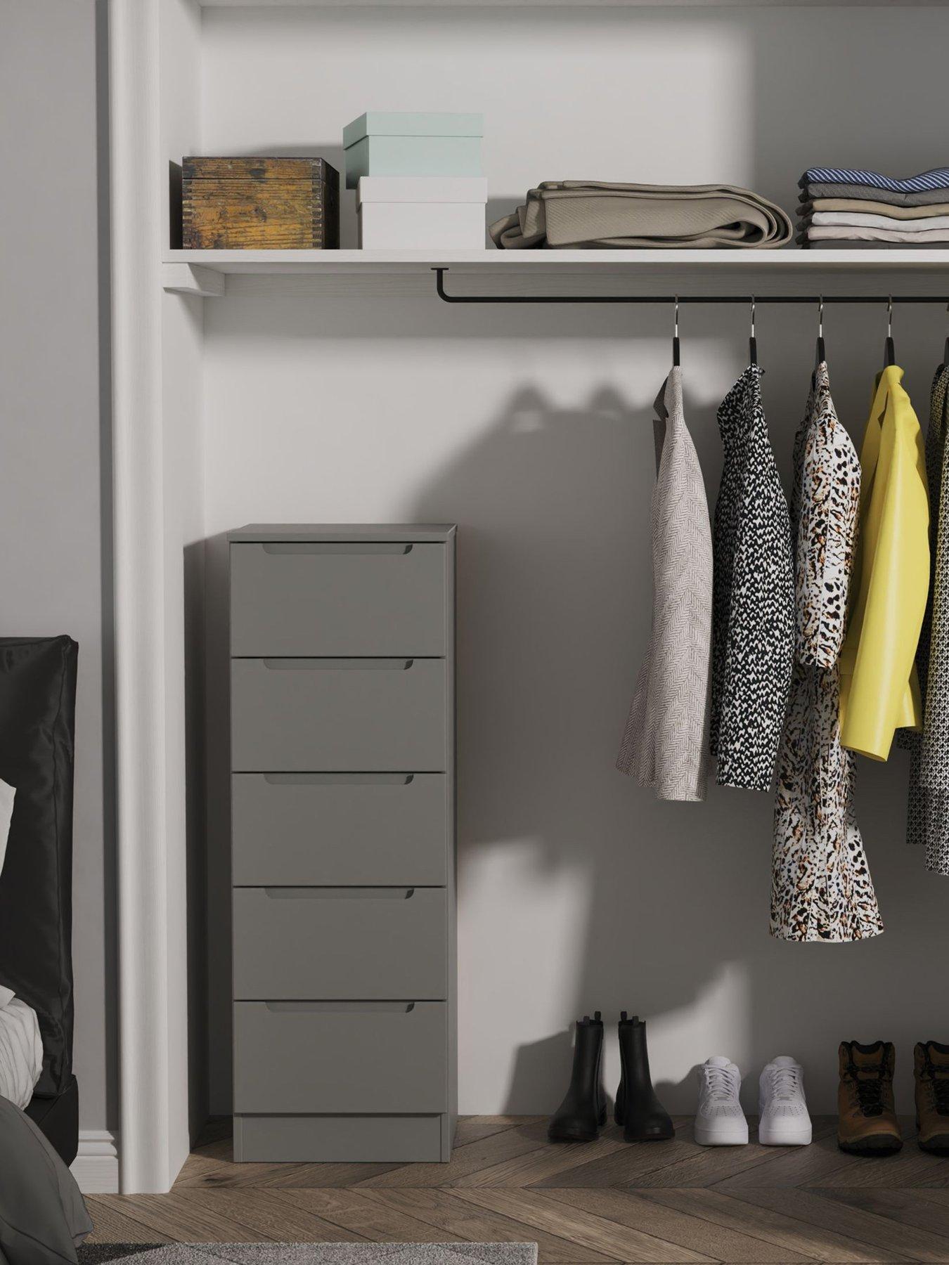 undefined Florence Ready Assembled 5 Drawer Tall Boy