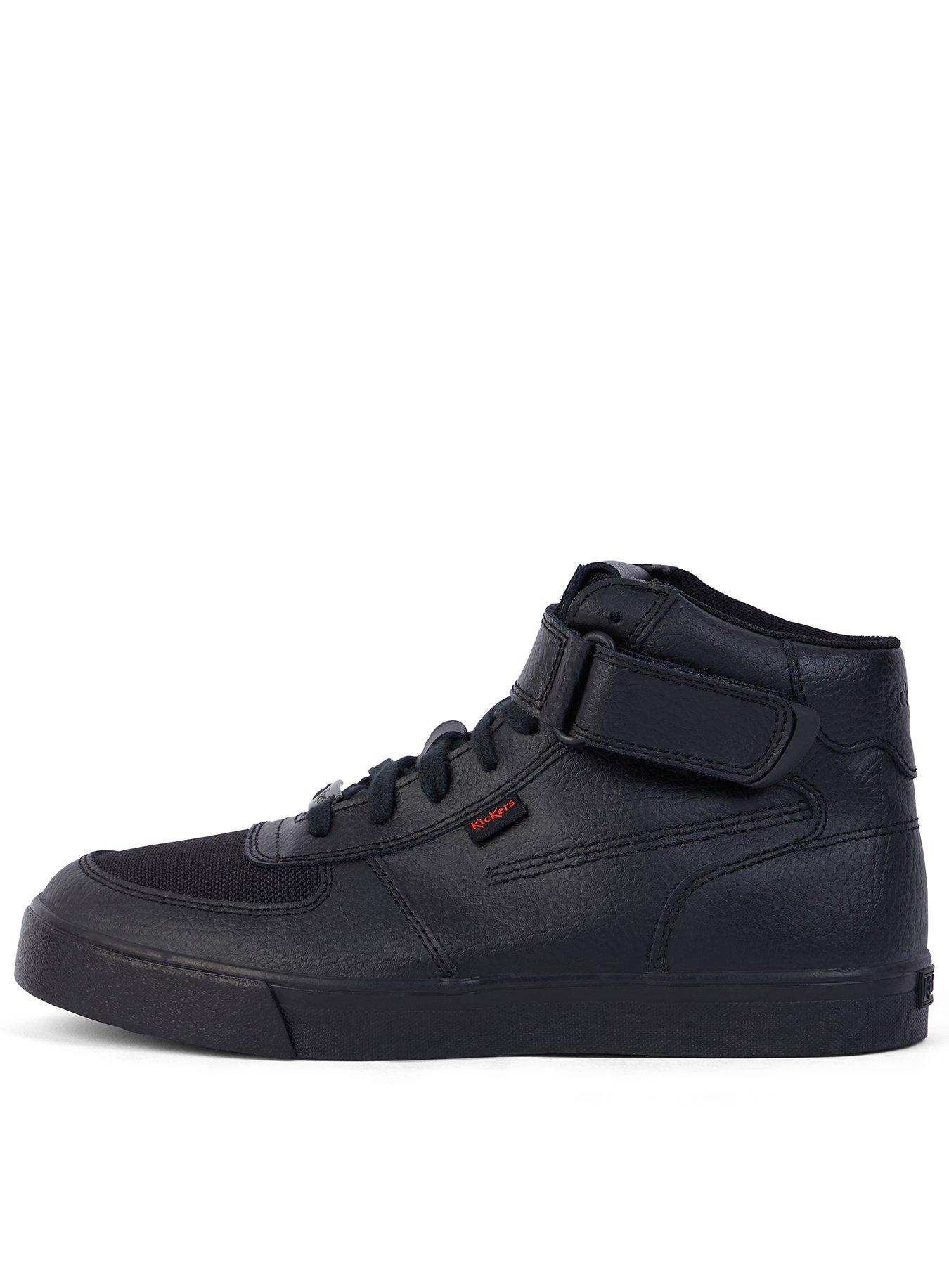 Kickers Tovni Leather Lace School Shoes Black Very