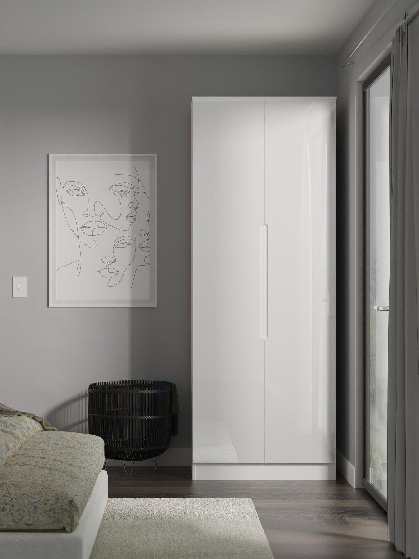undefined Florence Ready Assembled Tall 2 Door Wardrobe