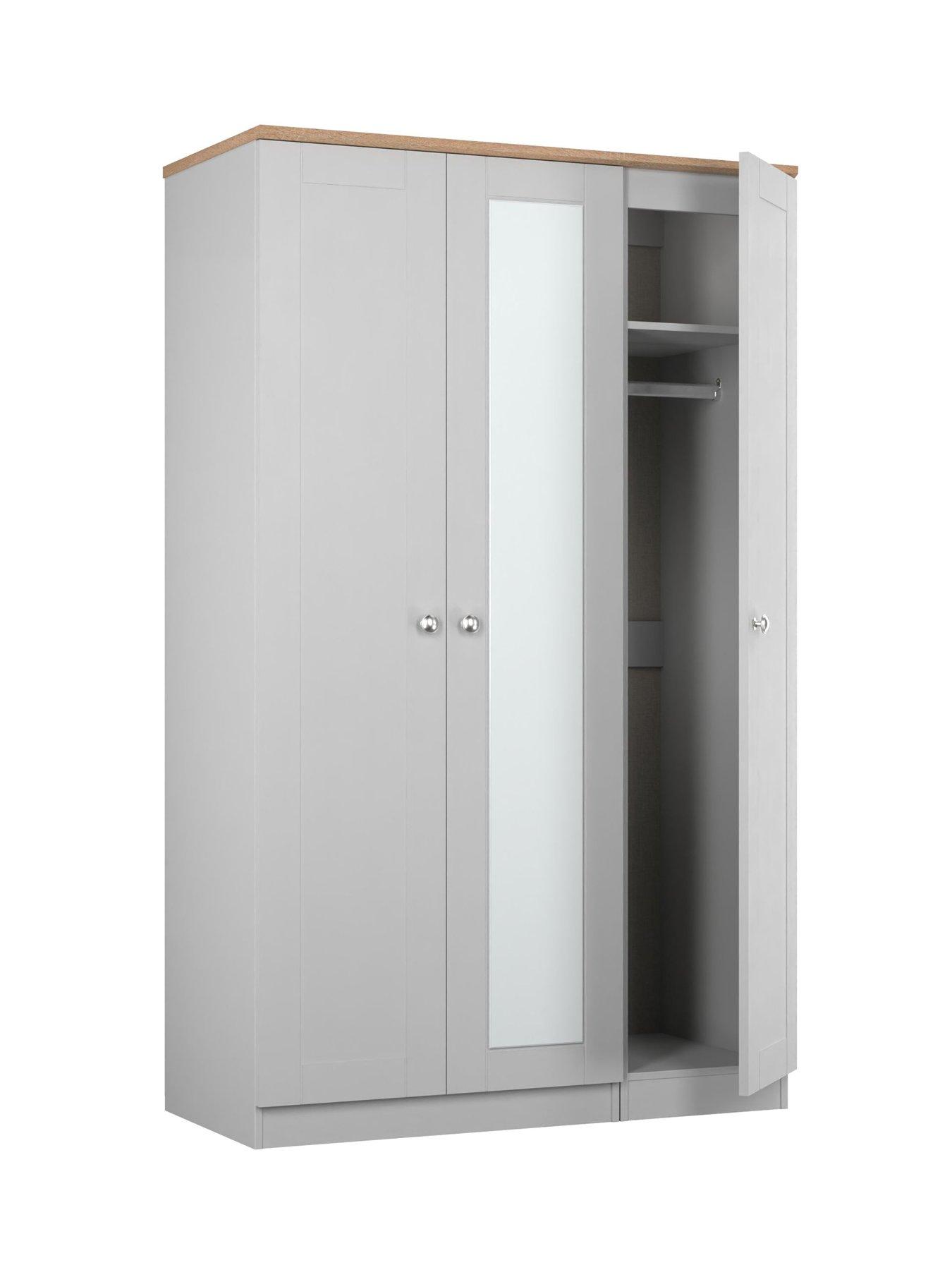 Image 5 of 7 of SWIFT Sydney Part Assembled Tall 3 Door Mirrored Wardrobe