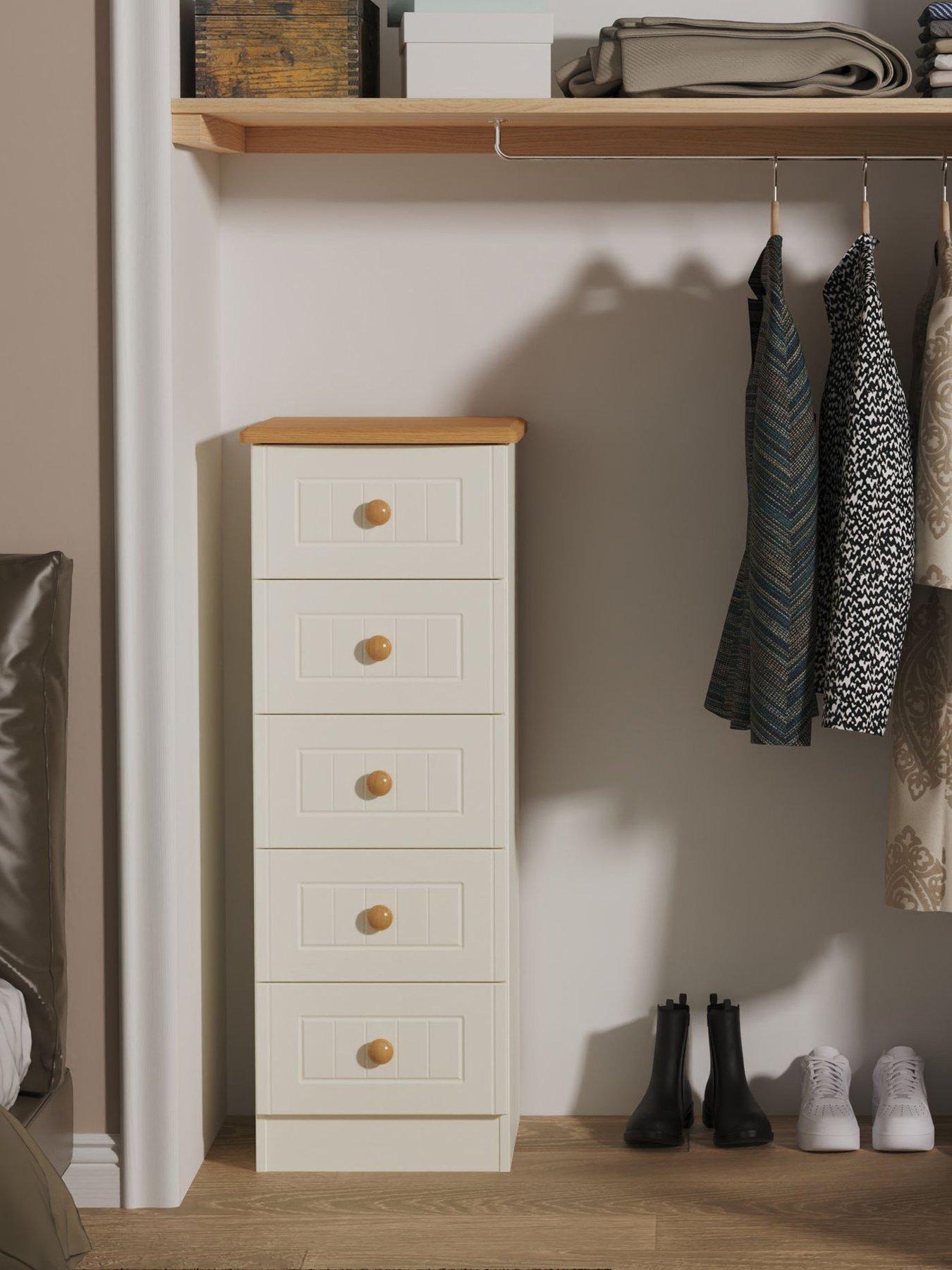 Product photograph of Swift Harrogate Ready Assembled 5 Drawer Tallboy from very.co.uk