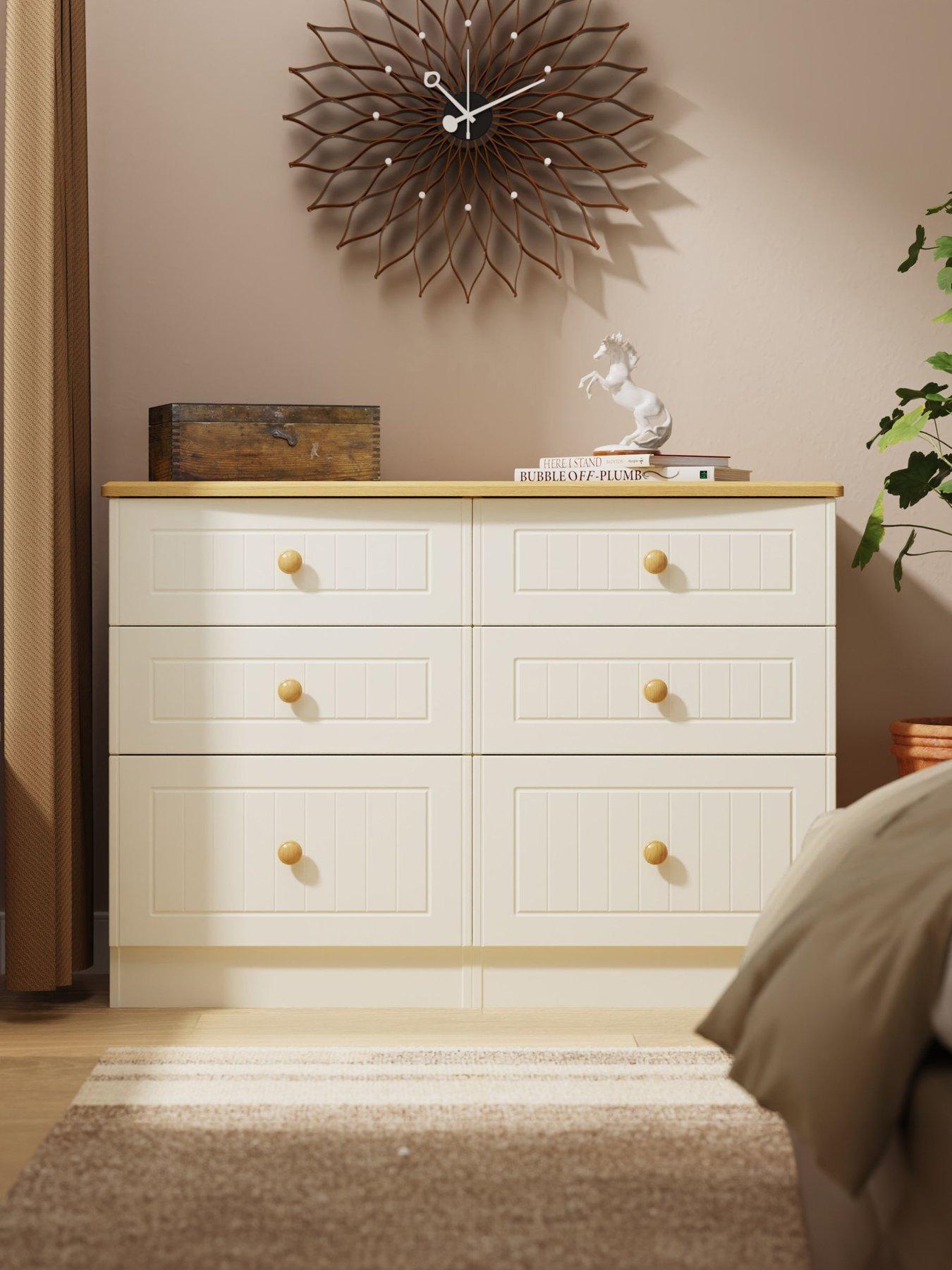 Product photograph of Swift Harrogate Ready Assembled 6 Drawer Wide Chest from very.co.uk