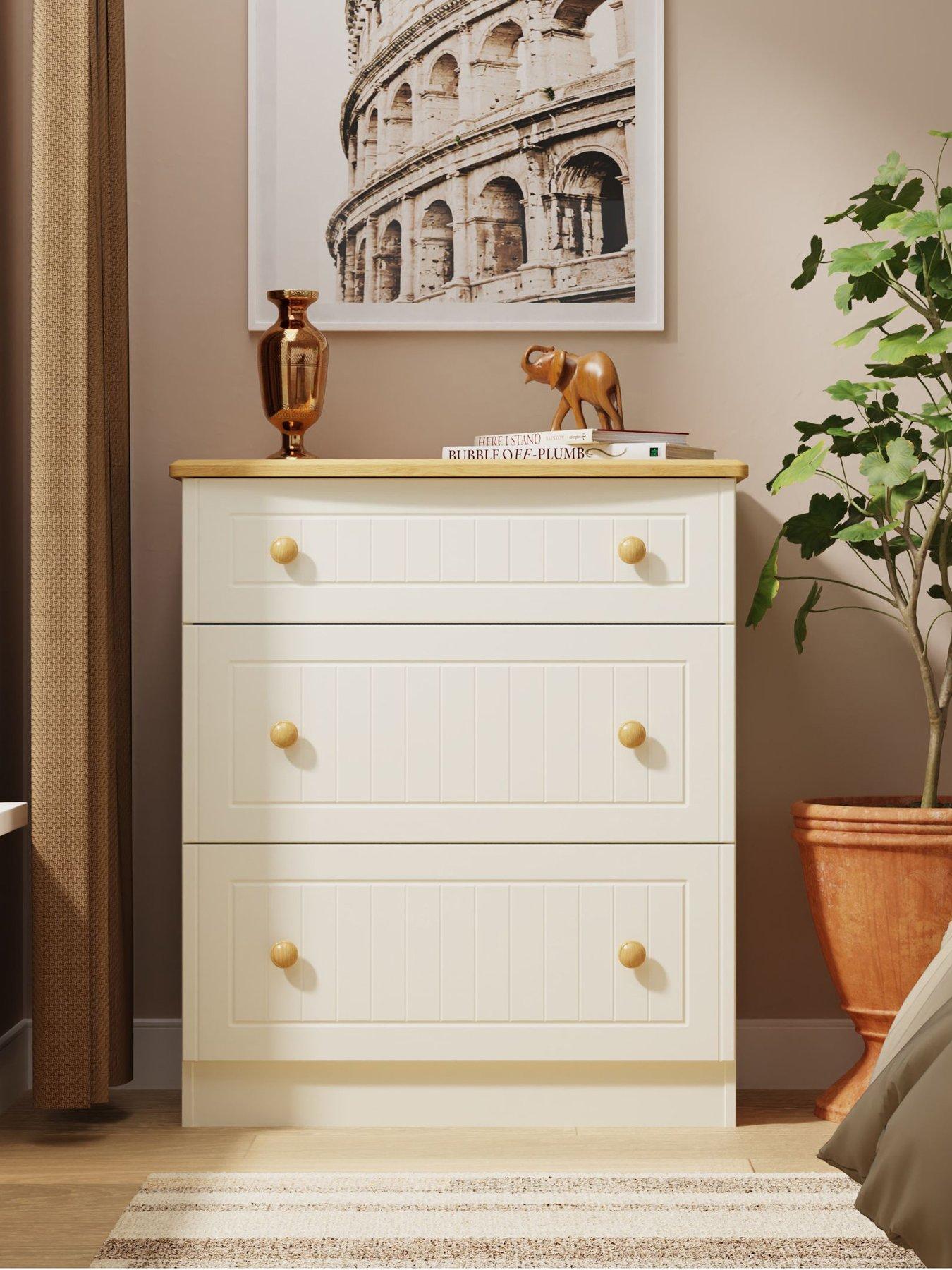 Product photograph of Swift Harrogate Ready Assembled 3 Drawer Deep Chest from very.co.uk