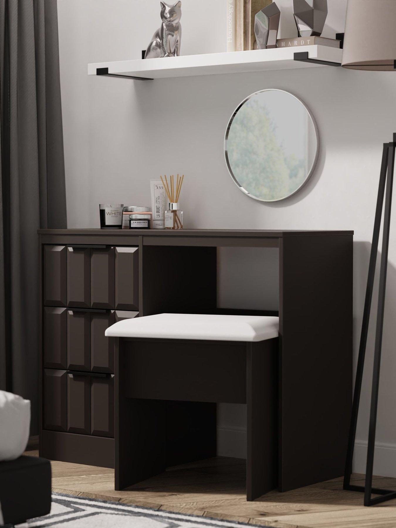 undefined Washington Ready Assembled 3 Drawer Desk/Dressing Table