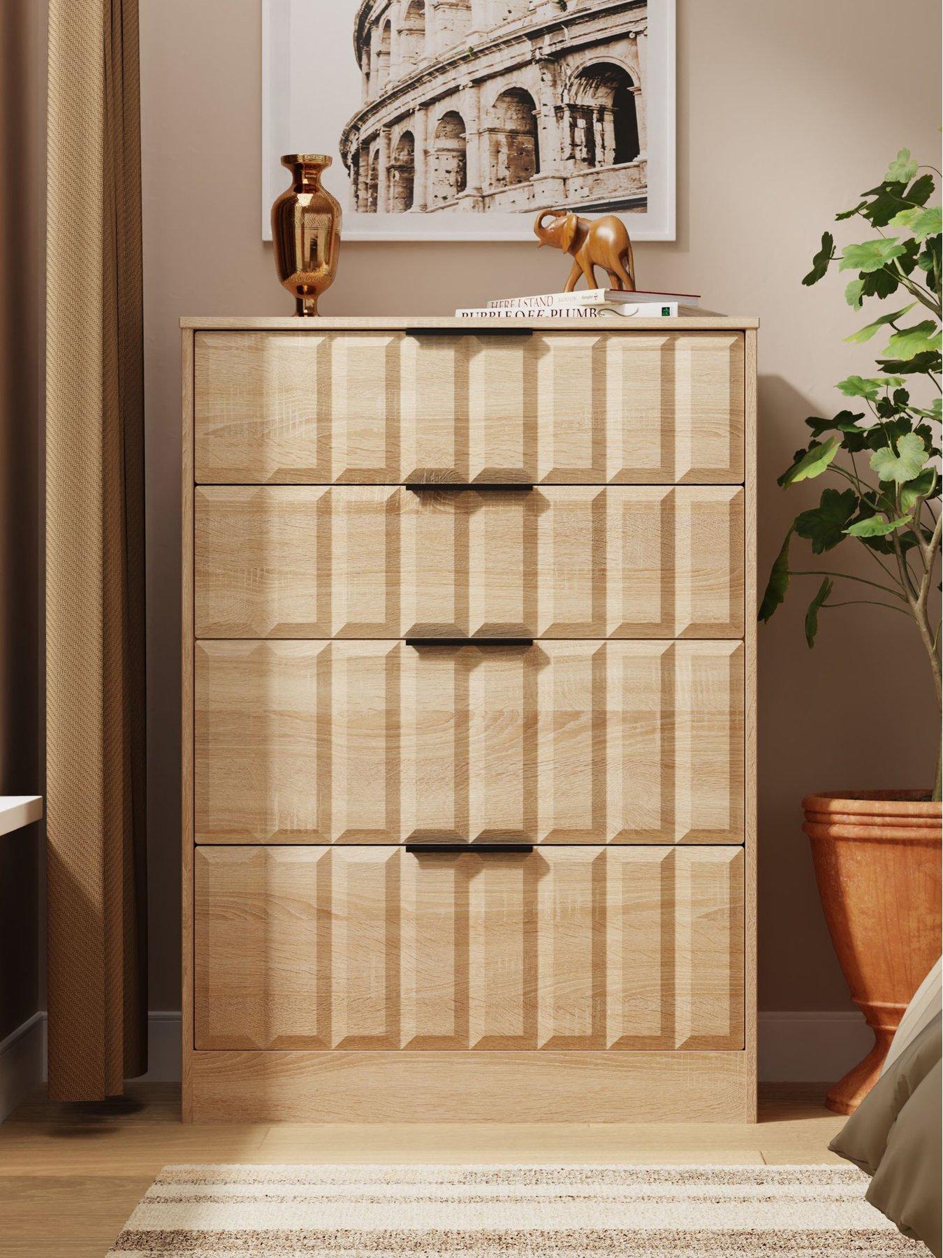 undefined Washington Ready Assembled 4 Drawer Deep Chest
