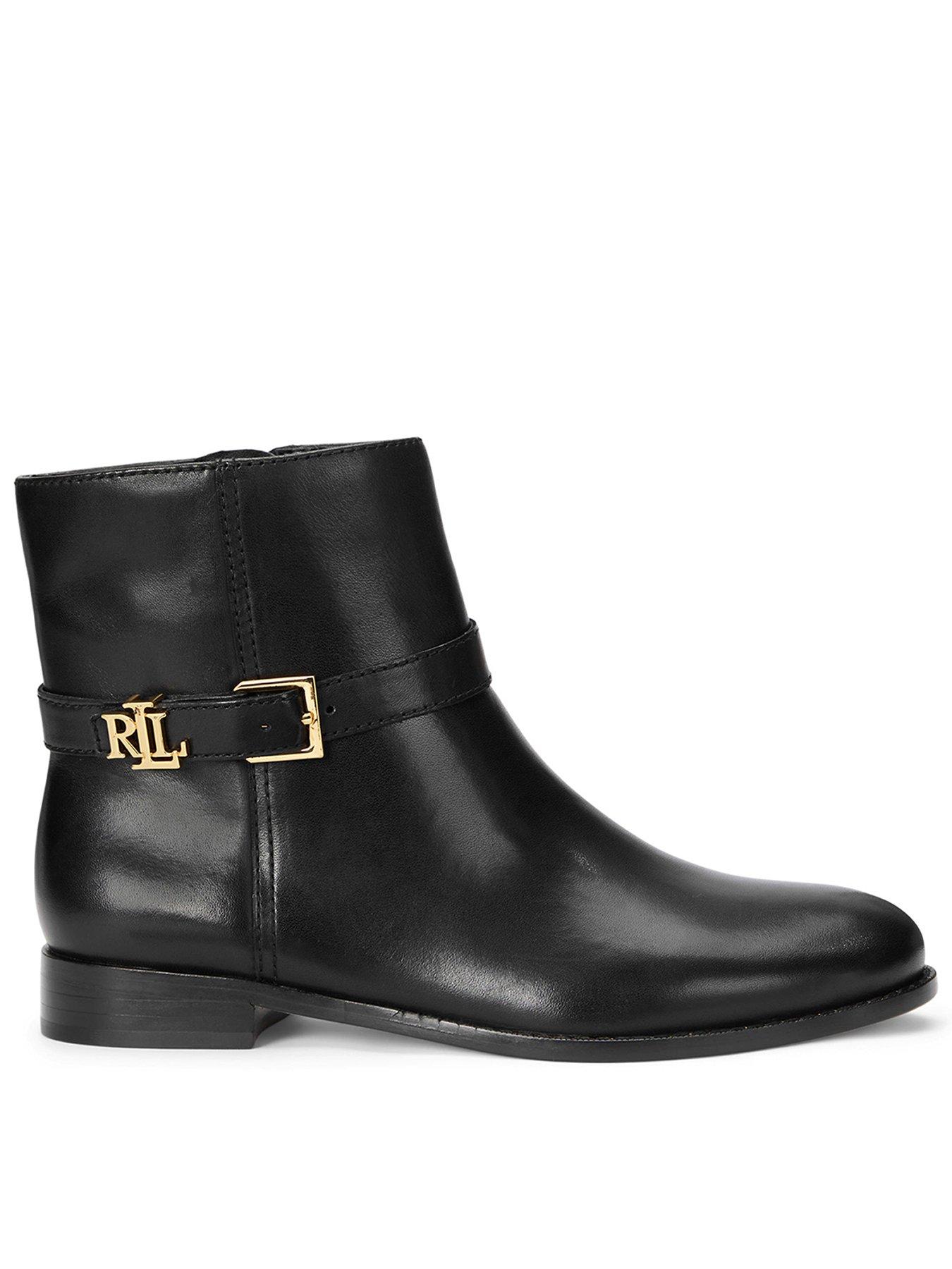 Lauren by Ralph Lauren Brooke Ankle Boots Black Very