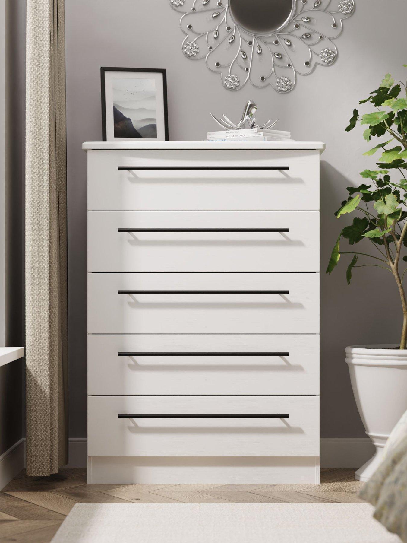 Product photograph of Swift Boston Ready Assembled Chest Of 5 Drawers from very.co.uk