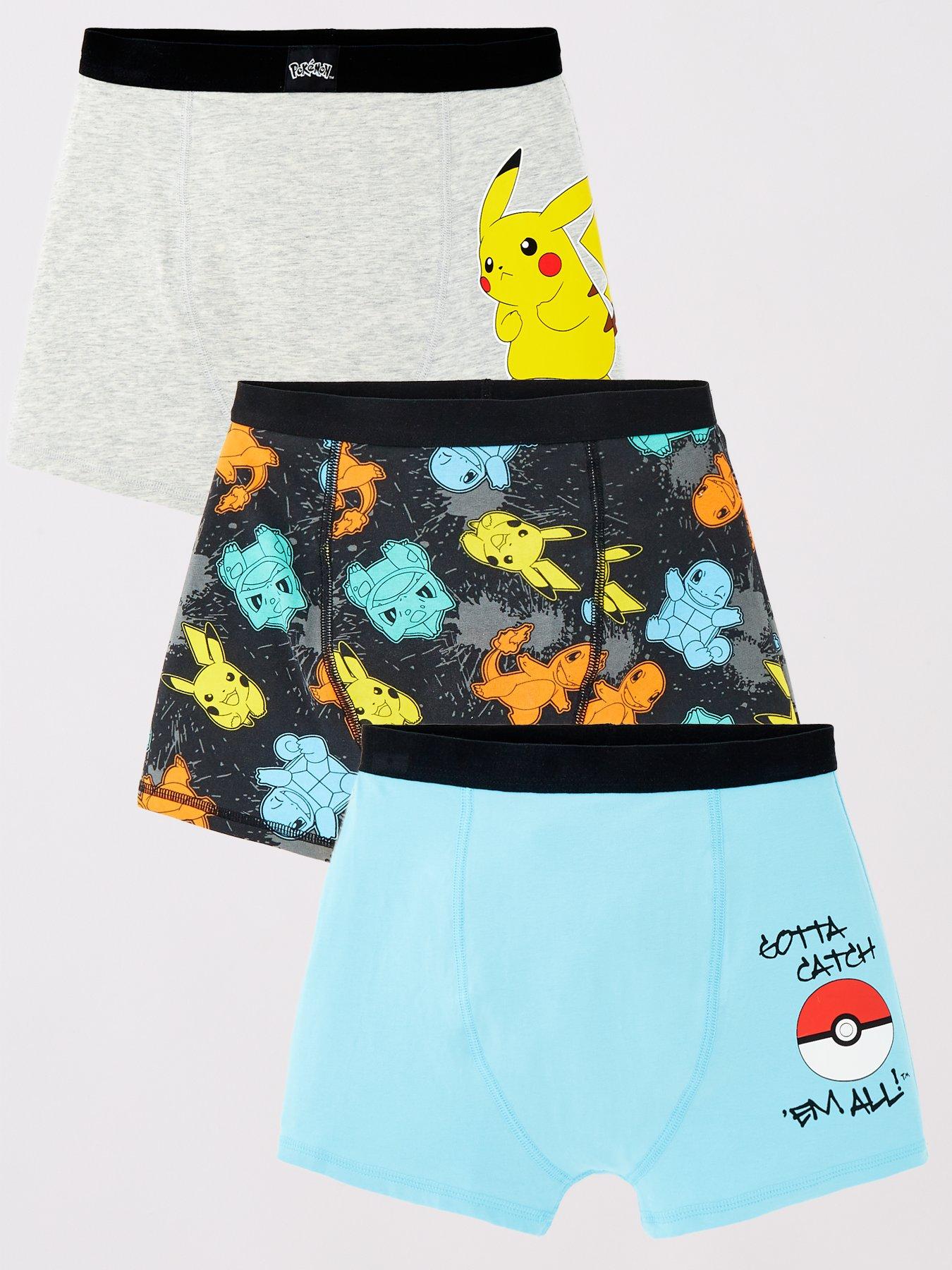 Image 1 of 5 of Pokemon 3 Pack Pokemon Boxer Trunks - Multi