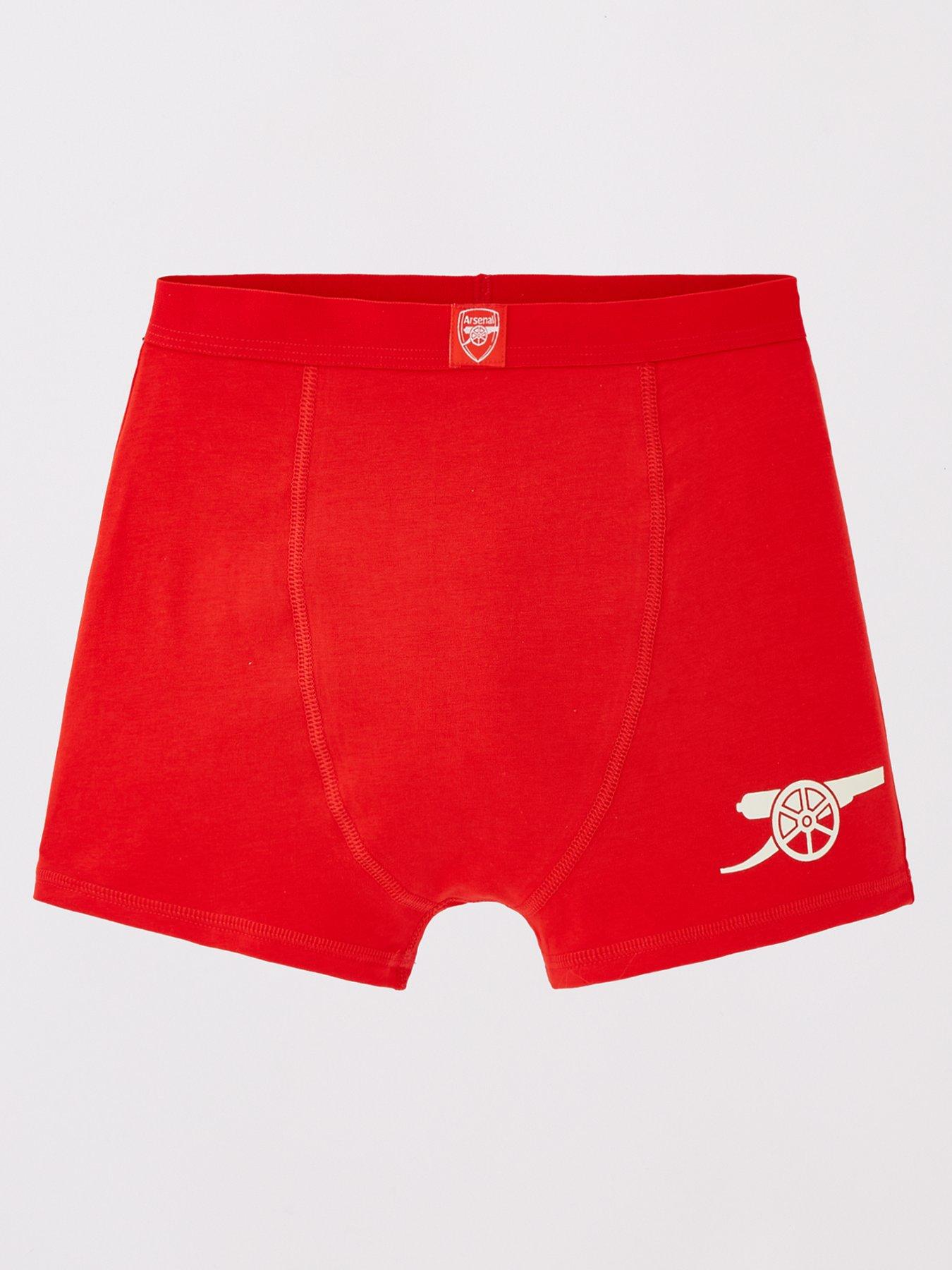 Image 3 of 5 of Arsenal Football 3 Pack Boxer Trunks - Red