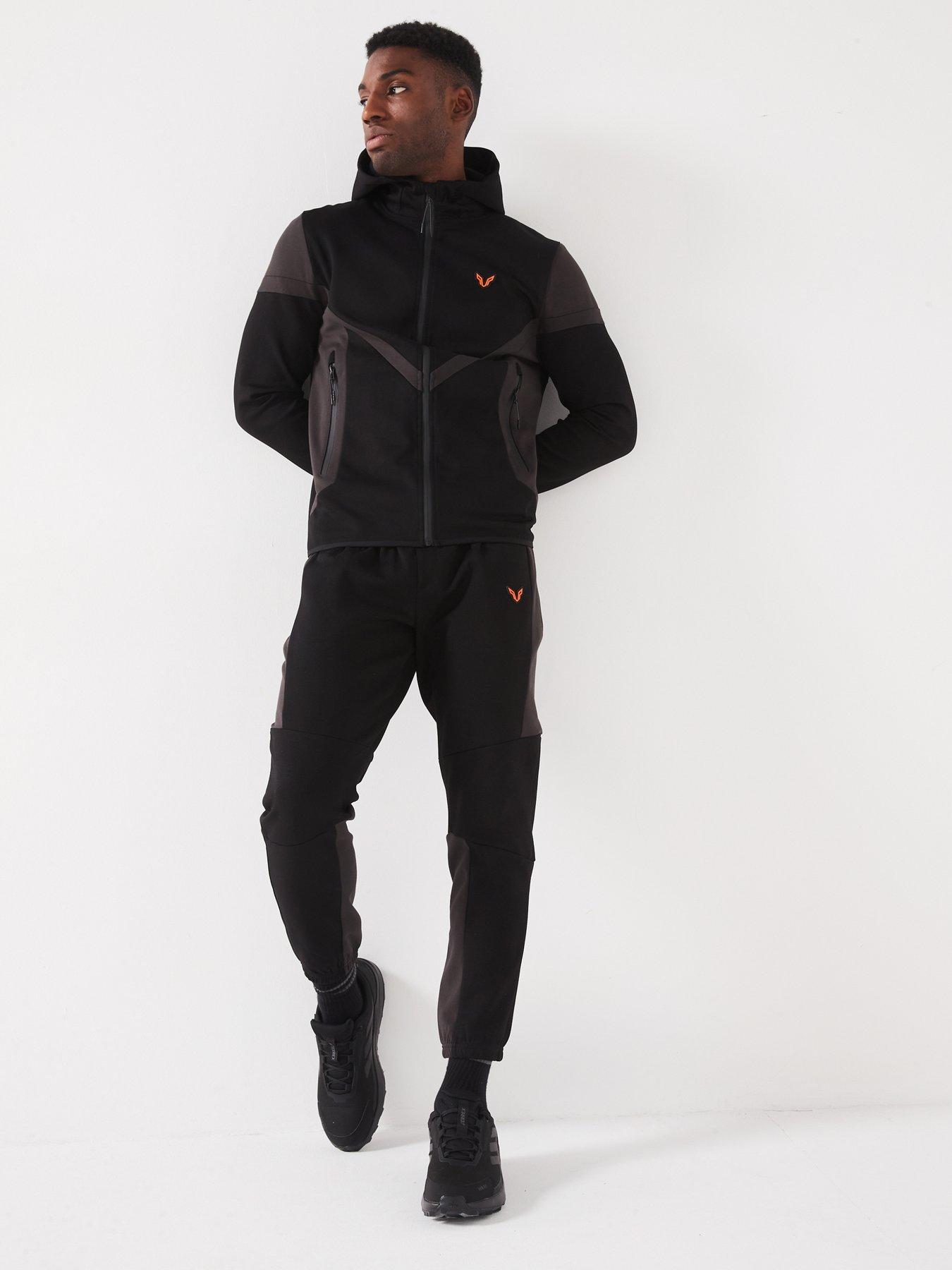 Image 3 of 6 of Okami Mens Exploration Interlock Hoodie - Orange/Black