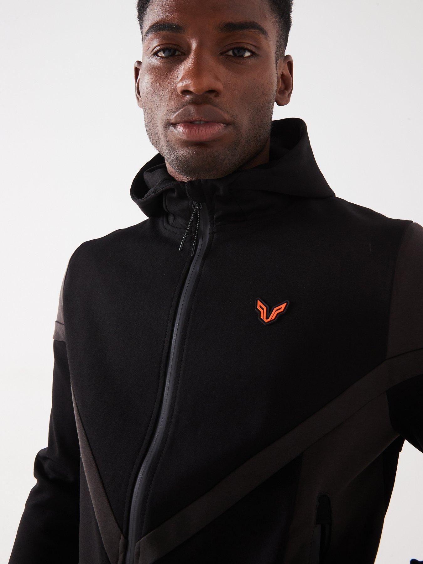 Image 4 of 6 of Okami Mens Exploration Interlock Hoodie - Orange/Black