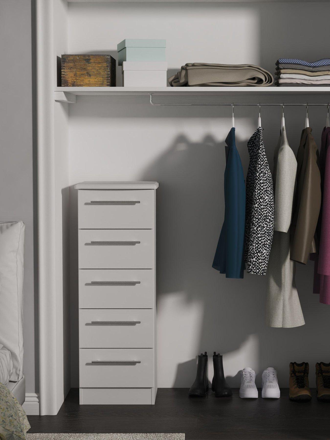 undefined Oxford Ready Assembled 5 Drawer Tallboy