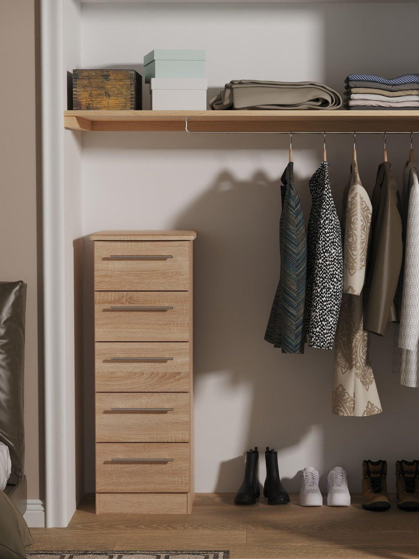 undefined Oxford Ready Assembled 5 Drawer Tallboy
