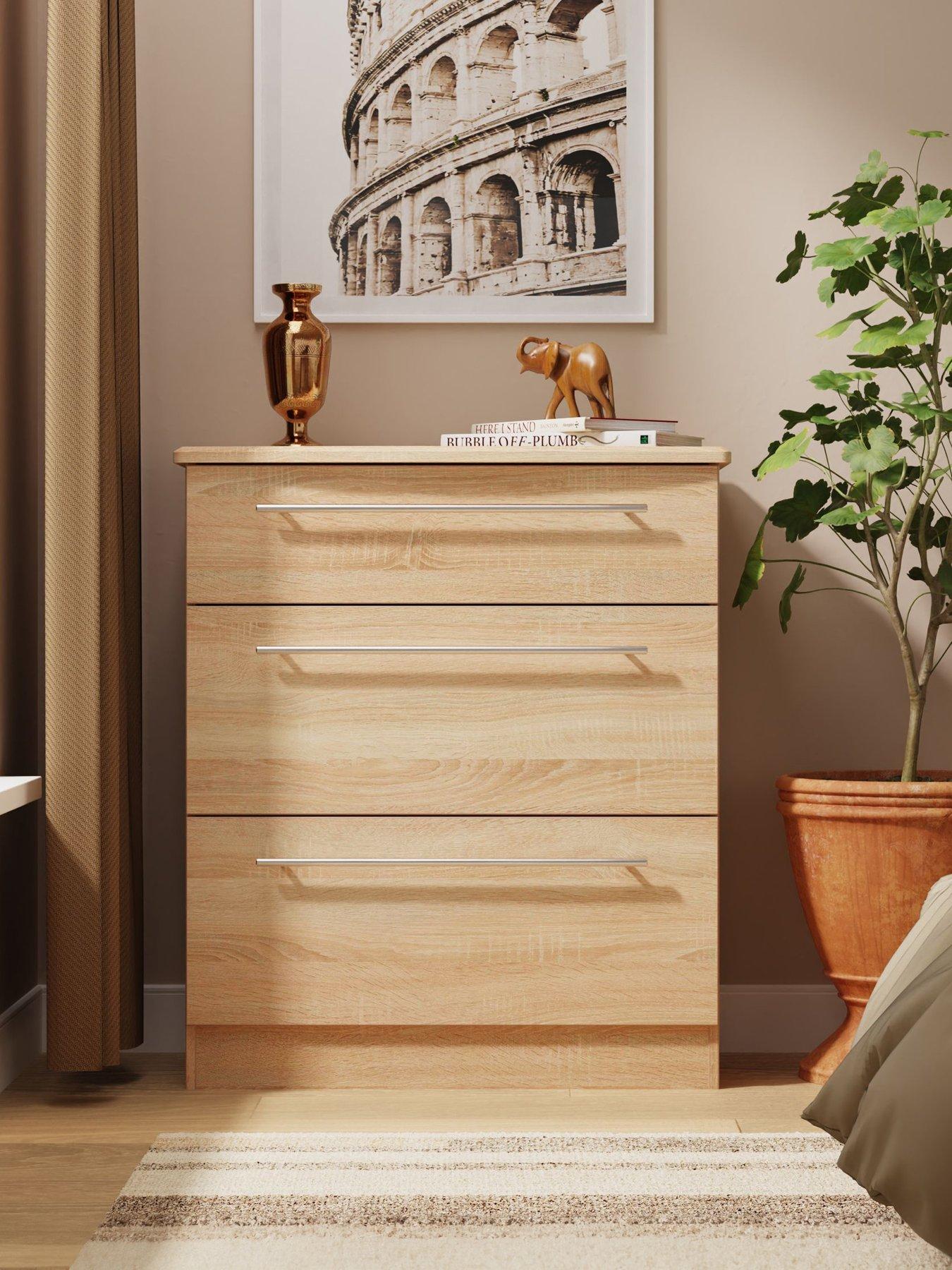 undefined Oxford Ready Assembled 3 Drawer Deep Chest