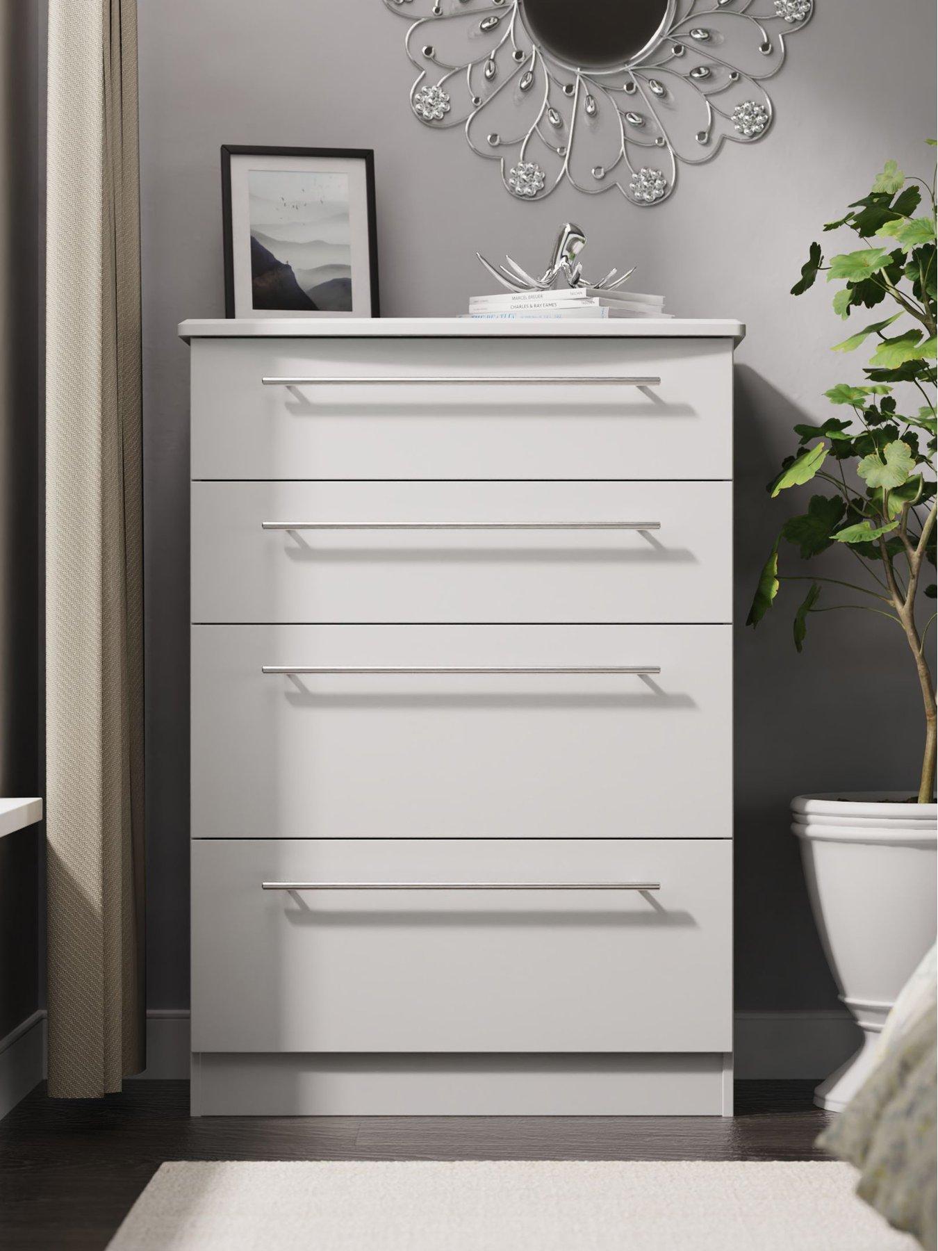 undefined Oxford Ready Assembled 4 Drawer Deep Chest