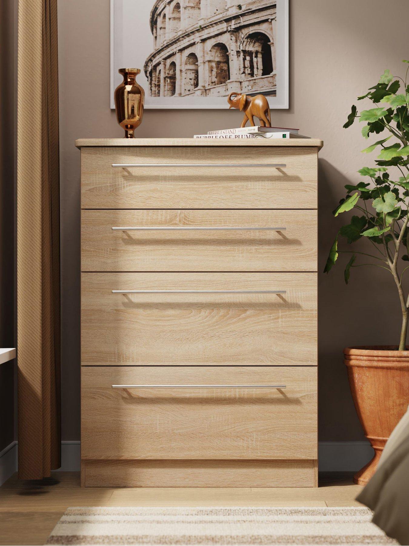 undefined Oxford Ready Assembled 4 Drawer Deep Chest