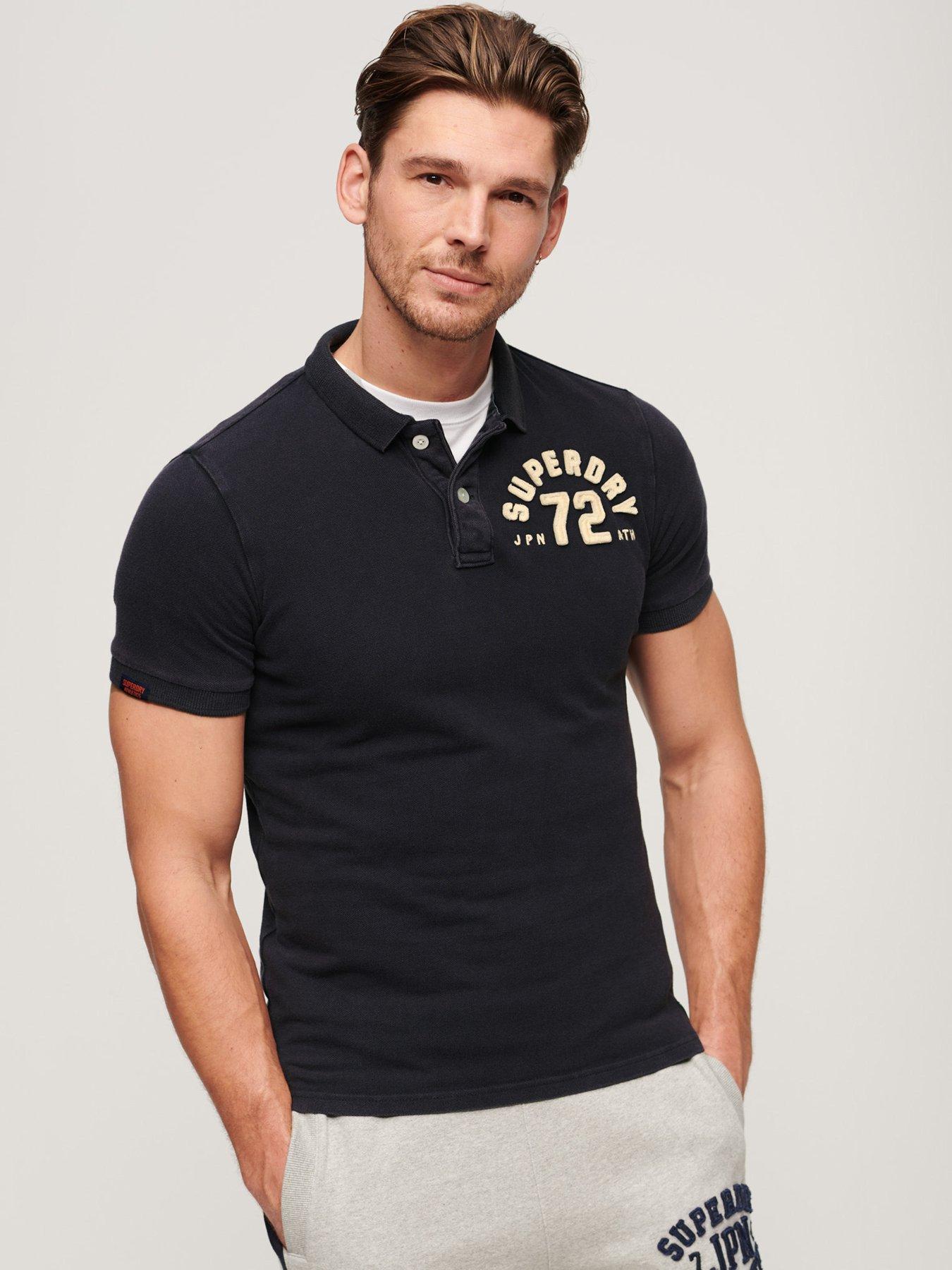 Superdry Short Sleeve Vintage Athletic Polo Shirt - Navy
