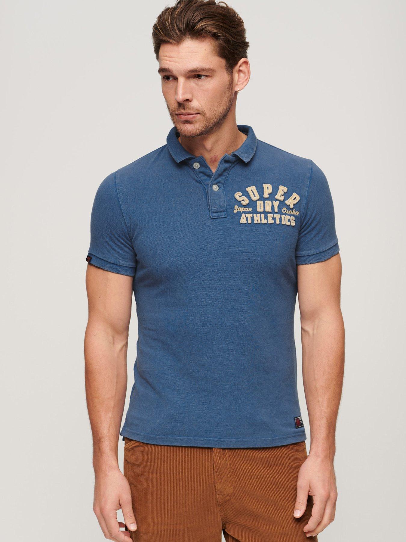 Superdry Short Sleeve Vintage Athletic Polo Shirt - Blue