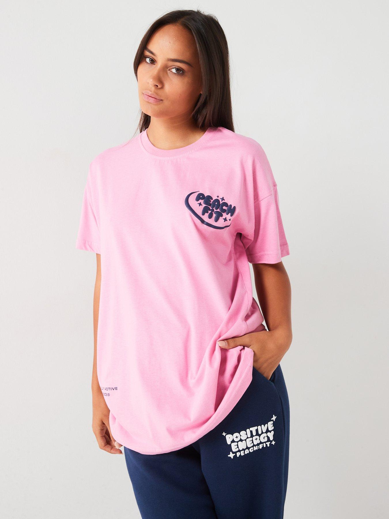 undefined Womens Celestial Oversized T-Shirt - Pink