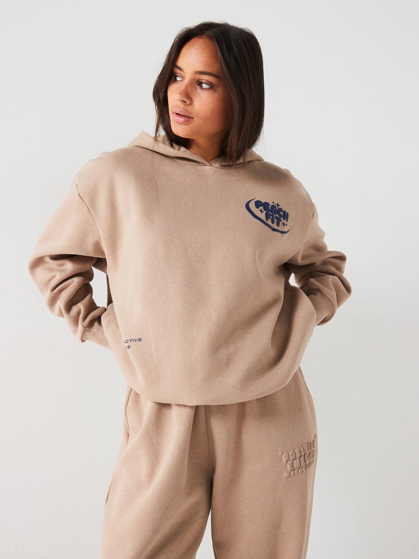 undefined Womens Celestial Oversized Hoodie - Brown