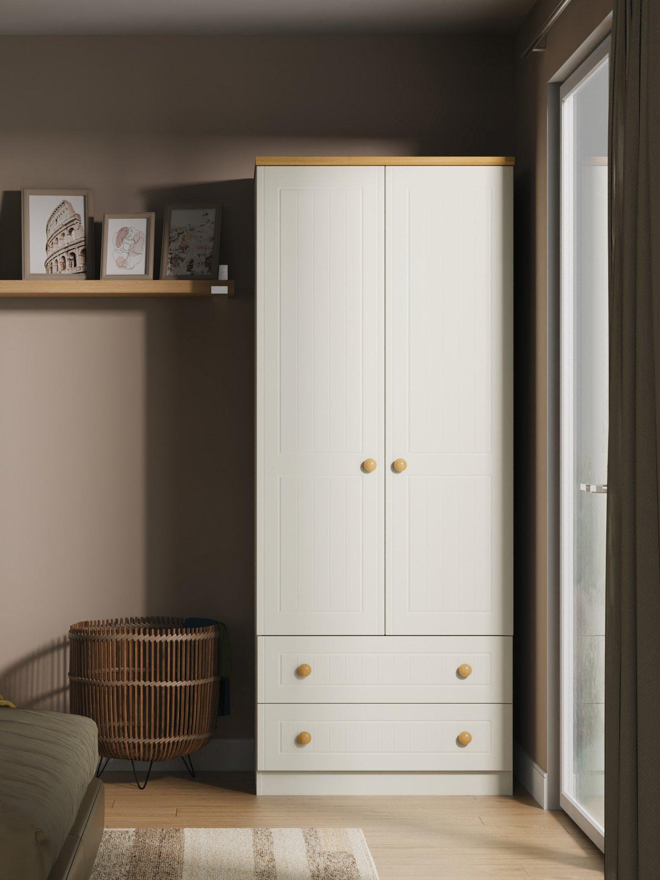 Product photograph of Swift Harrogate Ready Assembled 2 Door 2 Drawer Wardrobe from very.co.uk