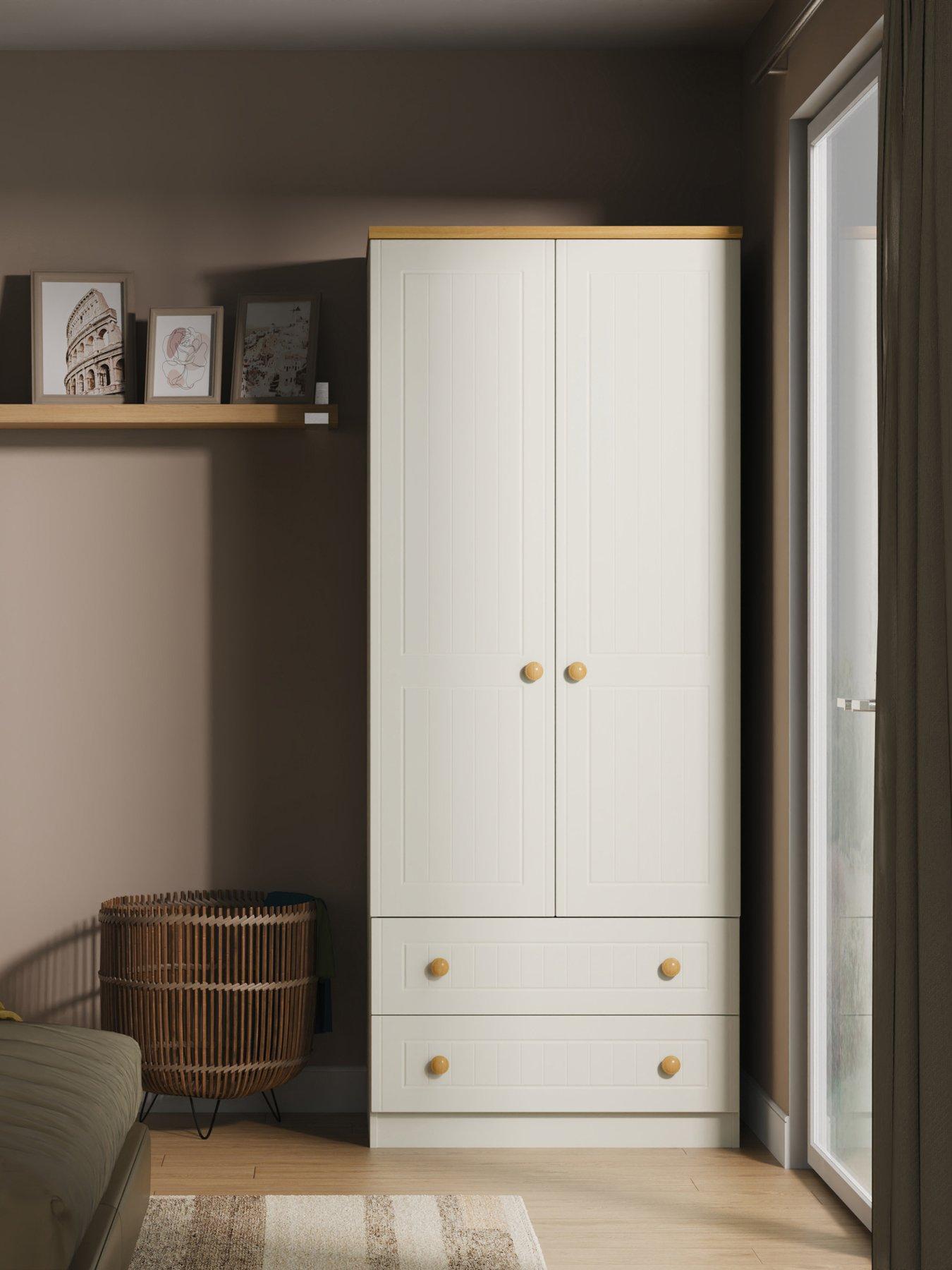 undefined Harrogate Ready Assembled 2 Door, 2 Drawer Wardrobe
