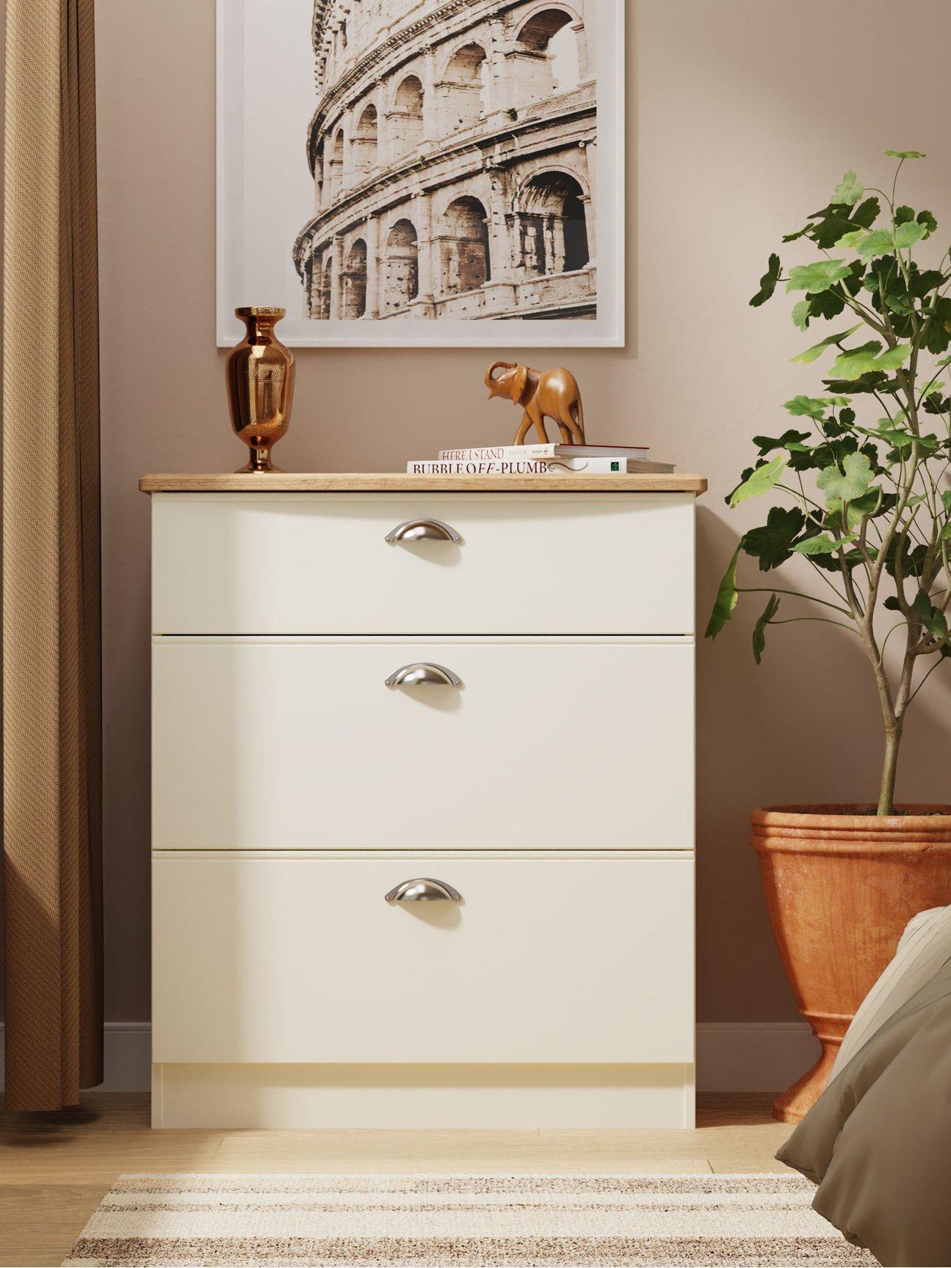 Product photograph of Swift Tivoli Ready Assembled 3 Drawer Deep Chest from very.co.uk