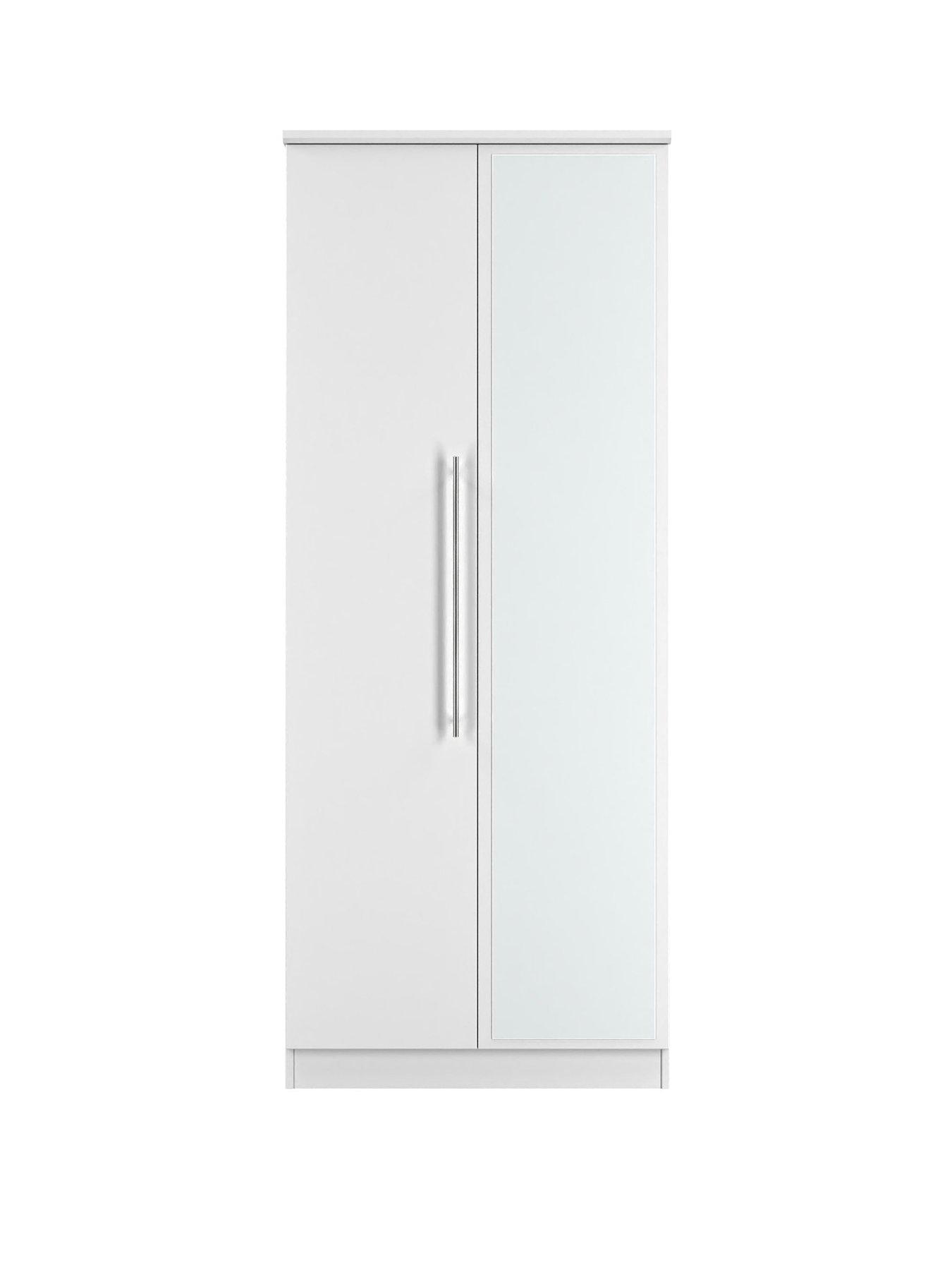 Product photograph of Swift Oxford Ready Assembled 2 Door Mirrored Wardrobe from very.co.uk