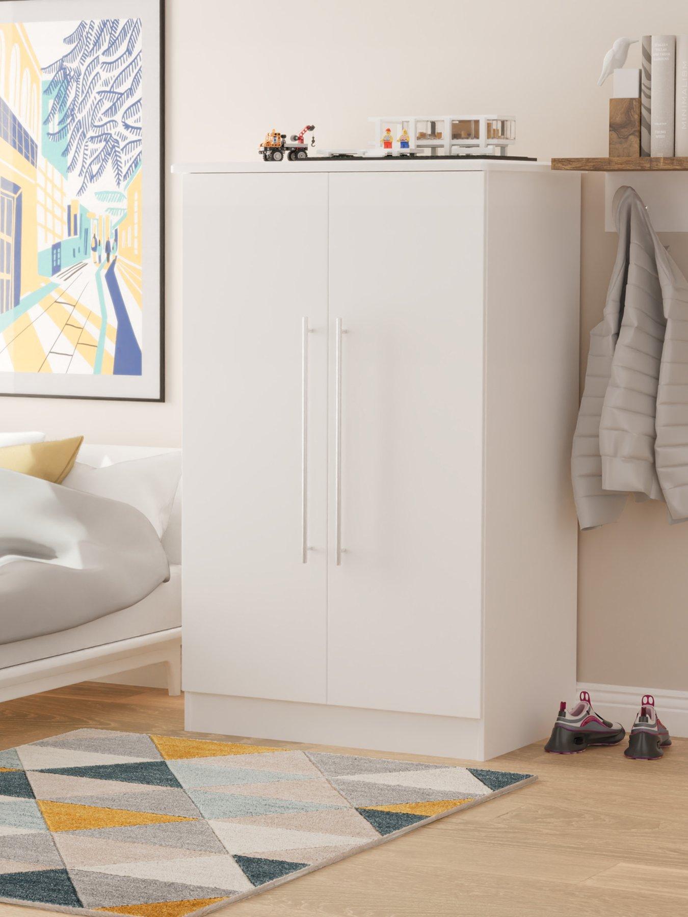 Product photograph of Swift Oxford Ready Assembled 2 Door Midi Wardrobe from very.co.uk