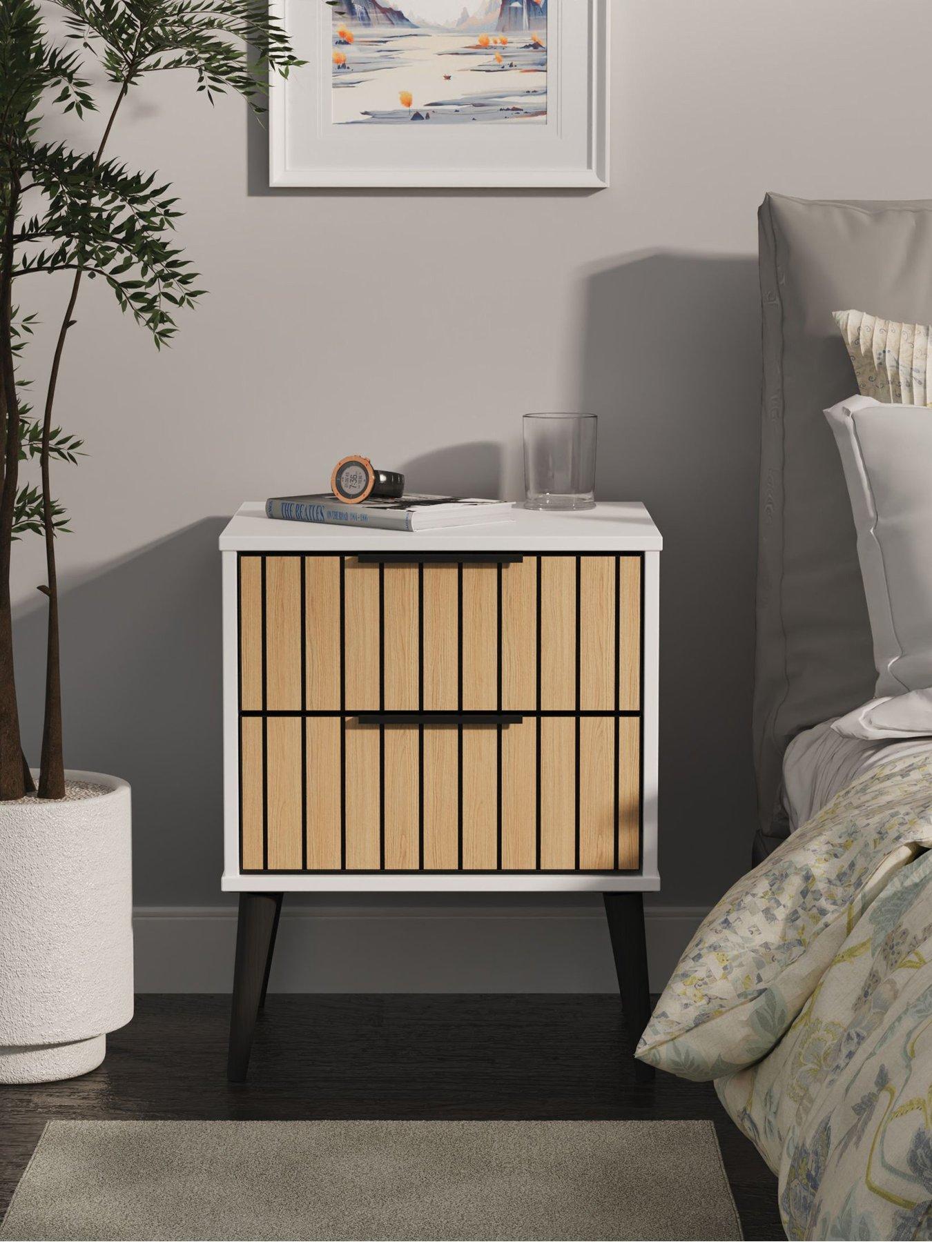 Product photograph of Swift Florida Ready Assembled 2 Drawer Bedside Chest from very.co.uk