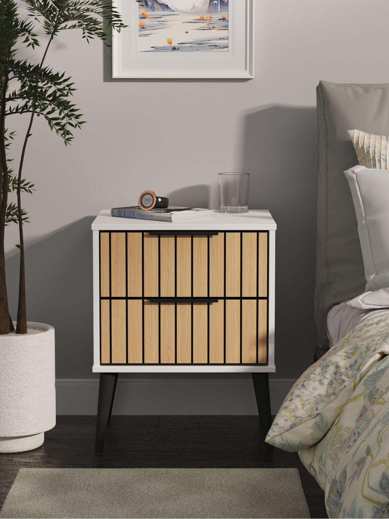 undefined Florida Ready Assembled 2 Drawer Bedside Chest
