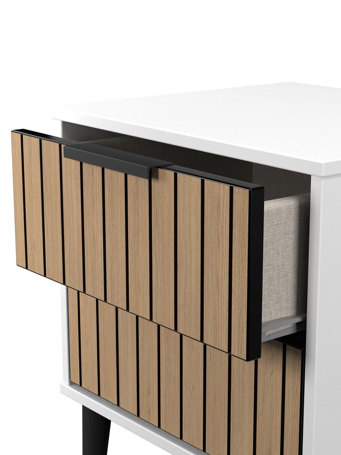 Image 5 of 6 of SWIFT Florida Ready Assembled 2 Drawer Bedside Chest