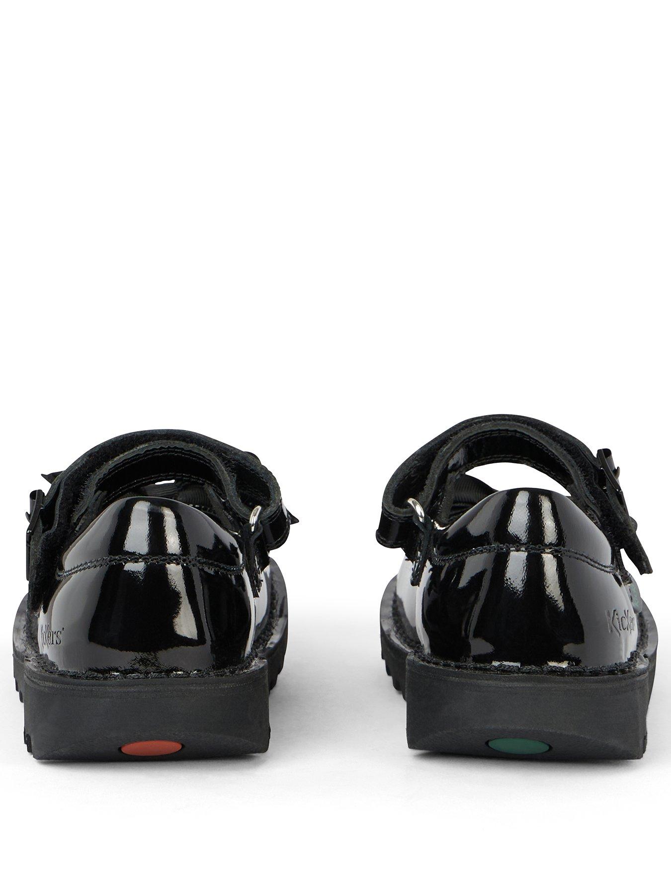 Kickers Girls Kick Mj Bow Patent Leather School Shoe - Black | Very