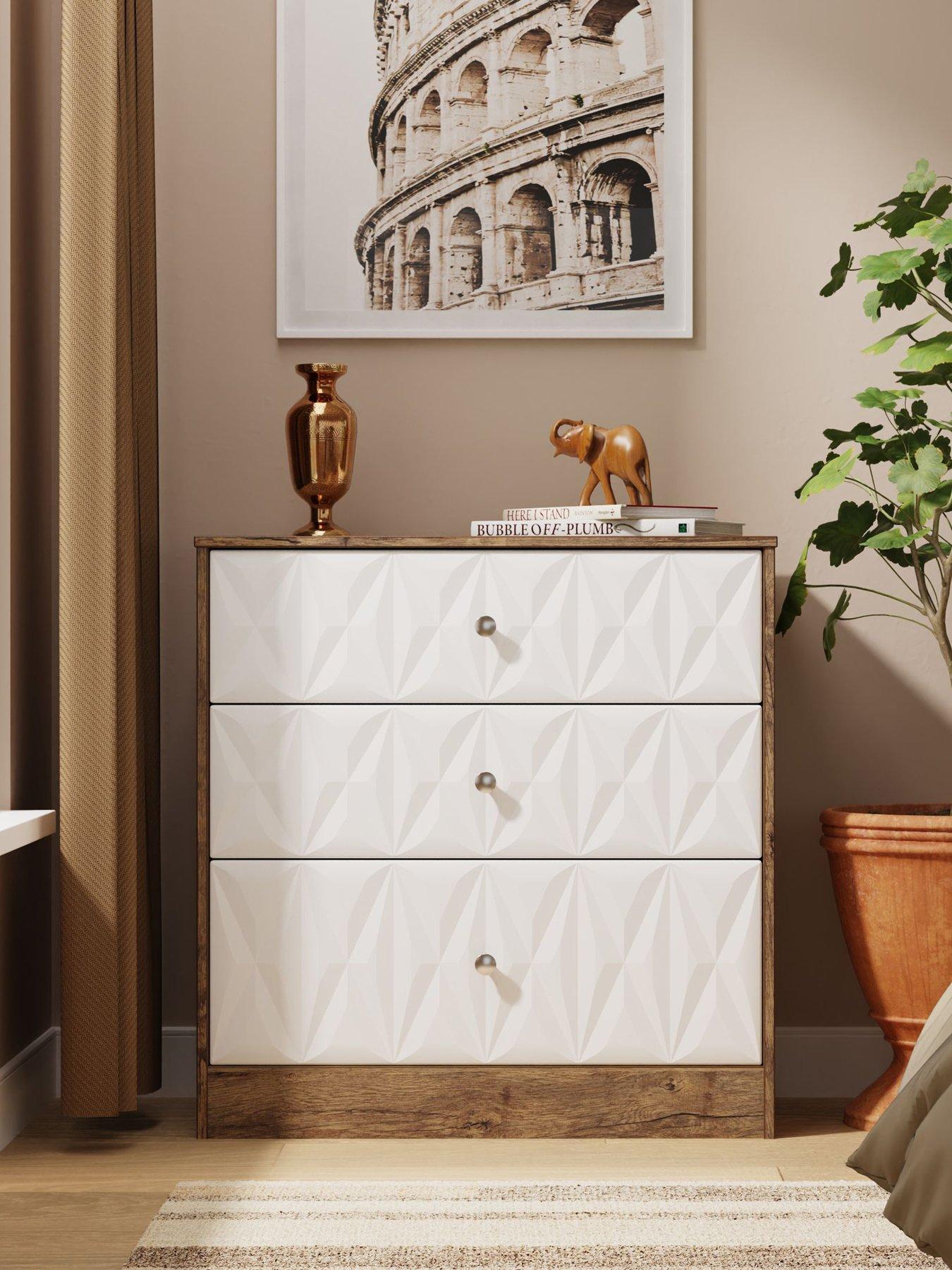 Product photograph of Swift Ohio Ready Assembled 3 Drawer Deep Chest from very.co.uk