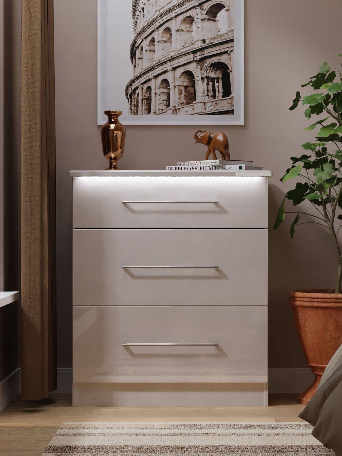 undefined Vegas Ready Assembled 3 Drawer Deep Chest